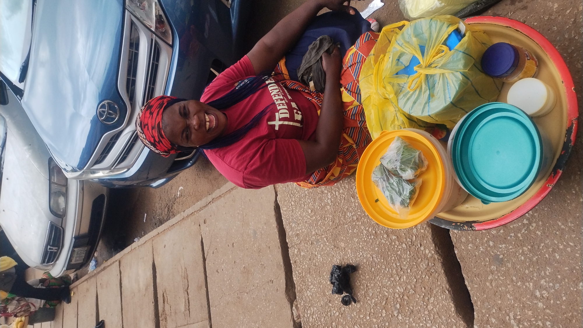 Street vendors conduct daily commerce across urban market areas