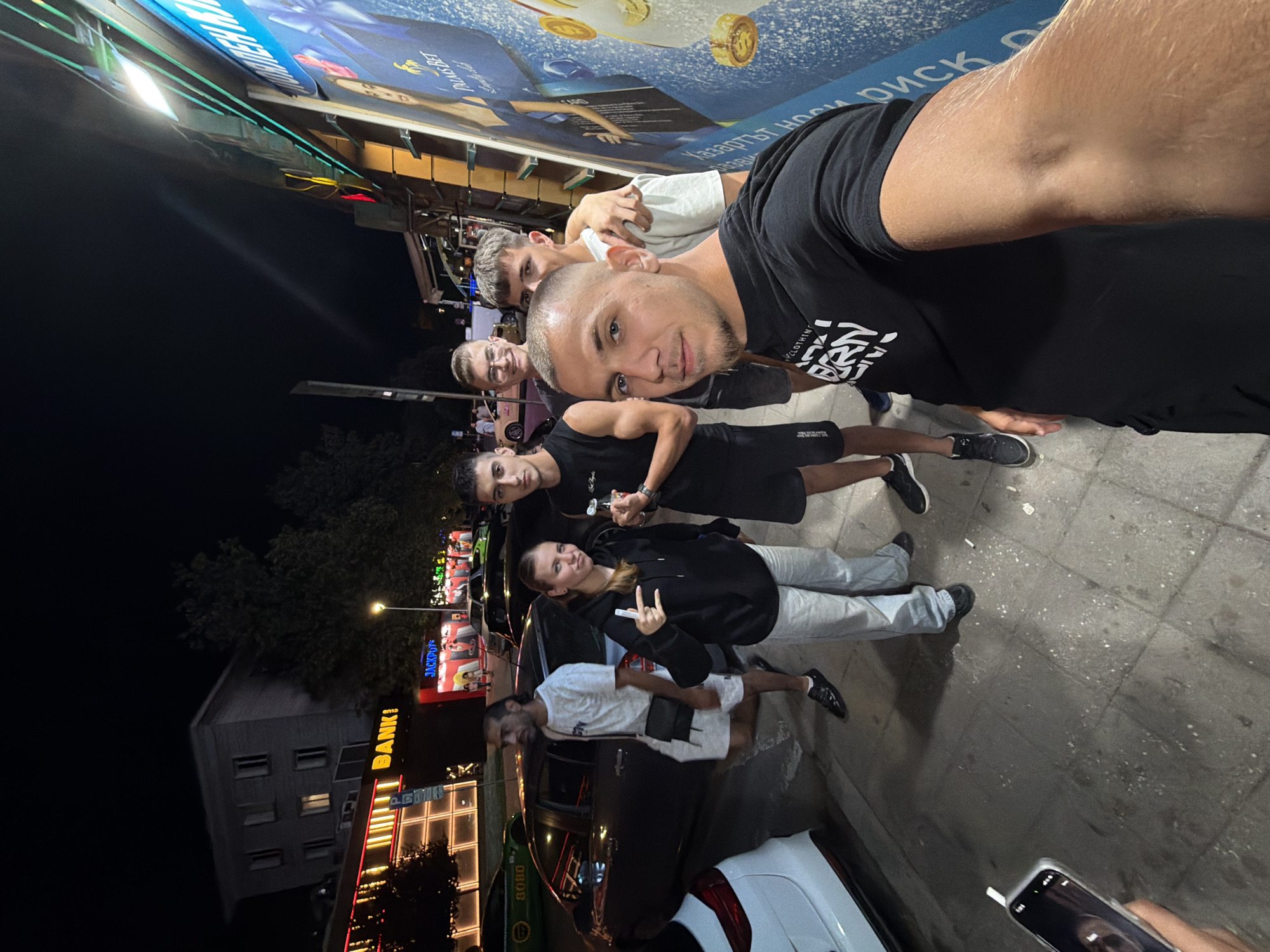 Night stroll through Ruse's lit-up city center