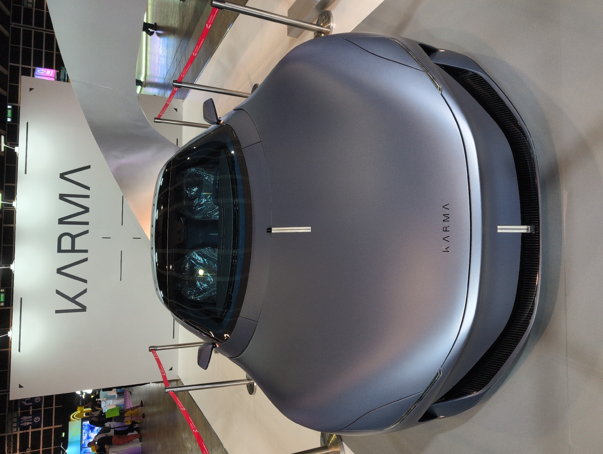 Luxury vehicle displayed at Hong Kong car exhibition