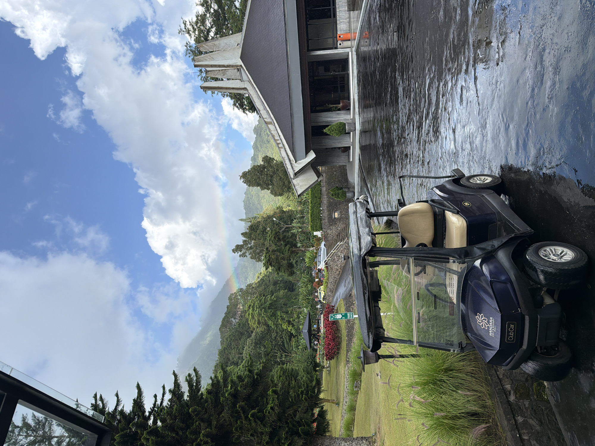 Post-rain clearing skies observed at Bali resort