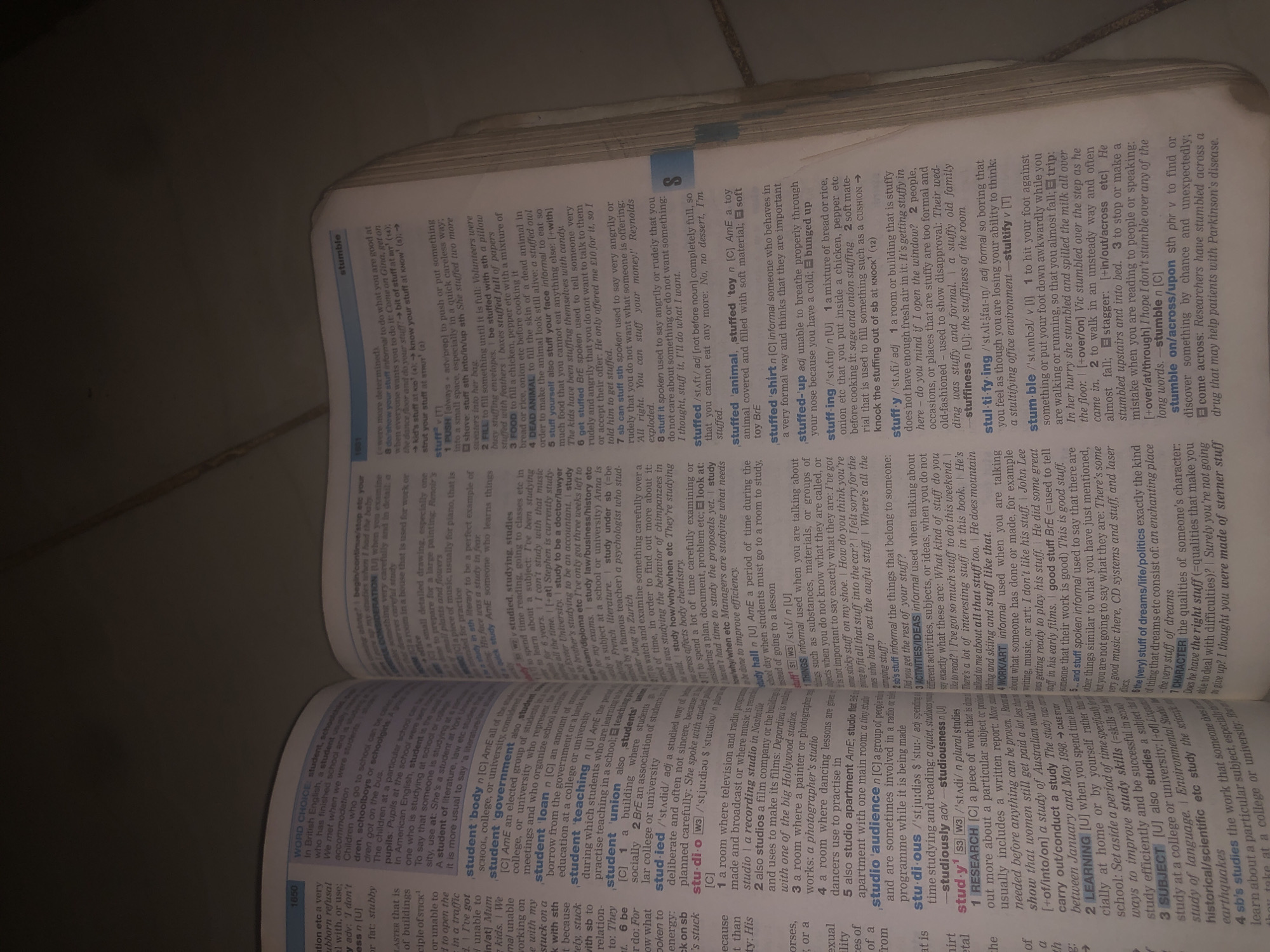 Paging through a print dictionary's S-section in Jalingo