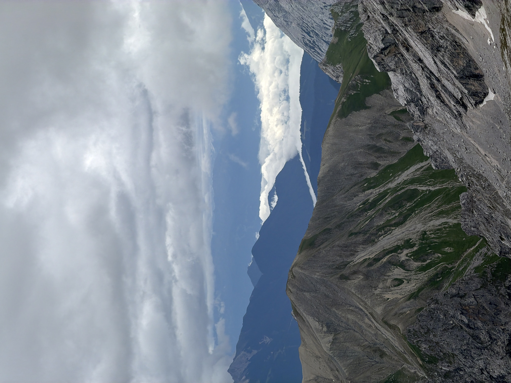 Rugged alpine panorama above Wildermieming under cloudy skies