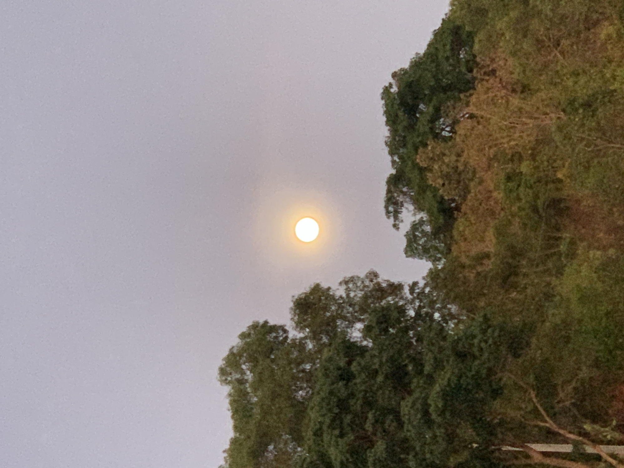 Bright moon observed over Ban Bang Rak, Thailand