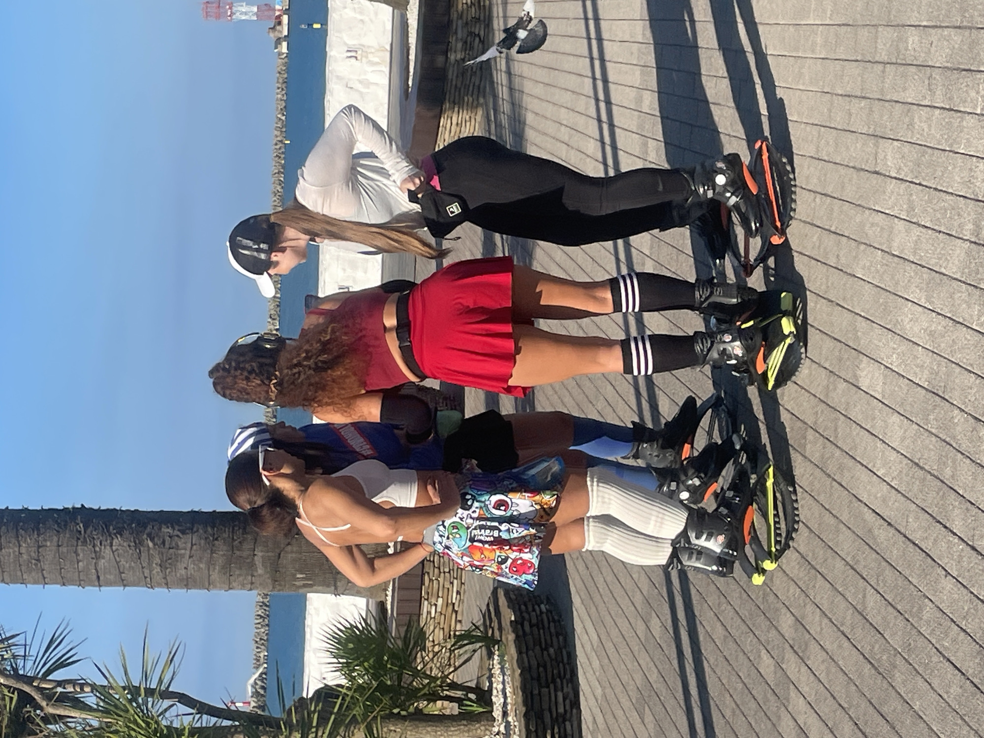 Sochi seafront alive with summer activity on a clear morning