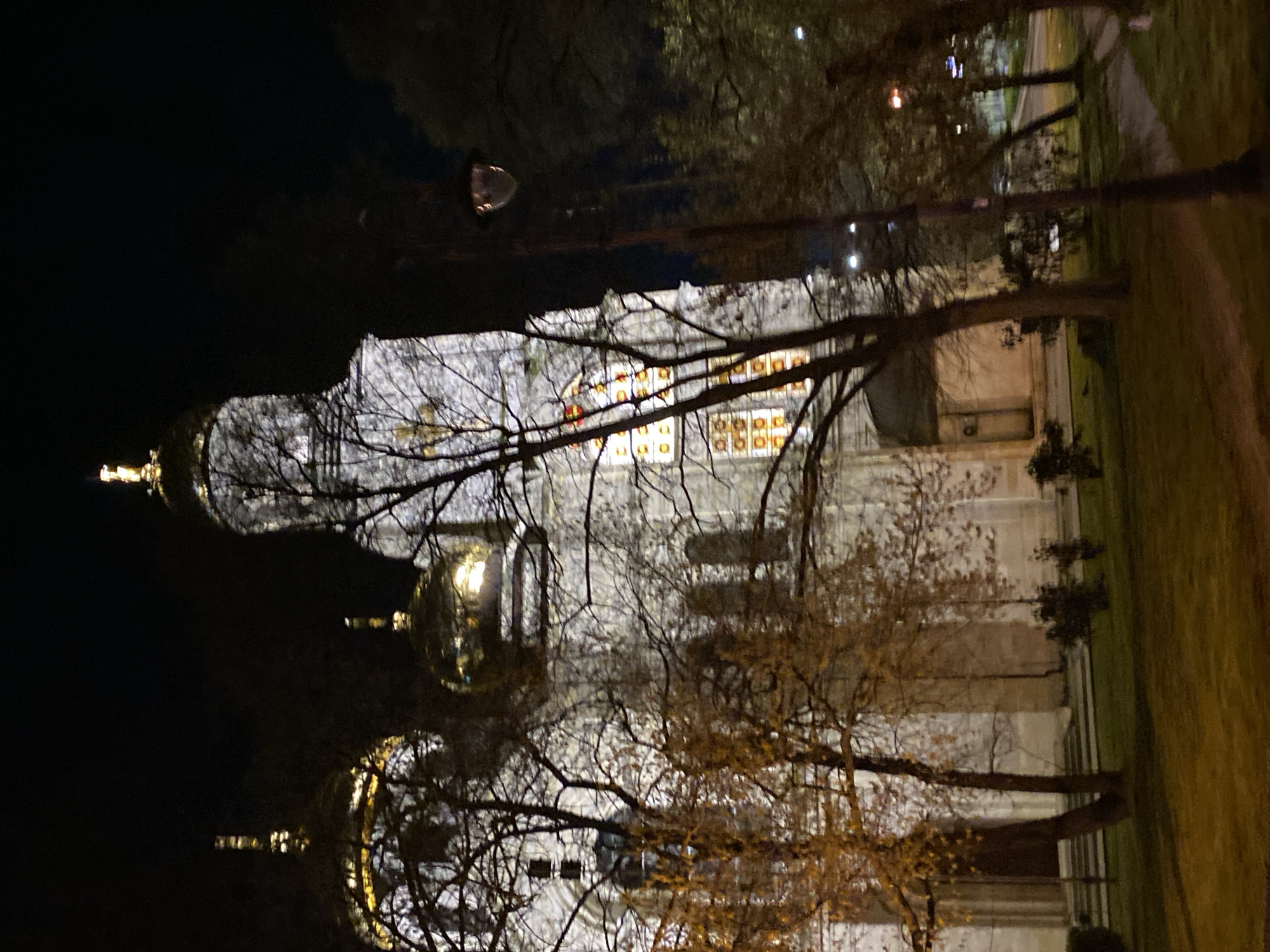 Evening documentation captures illuminated Varna landmarks in Bulgaria