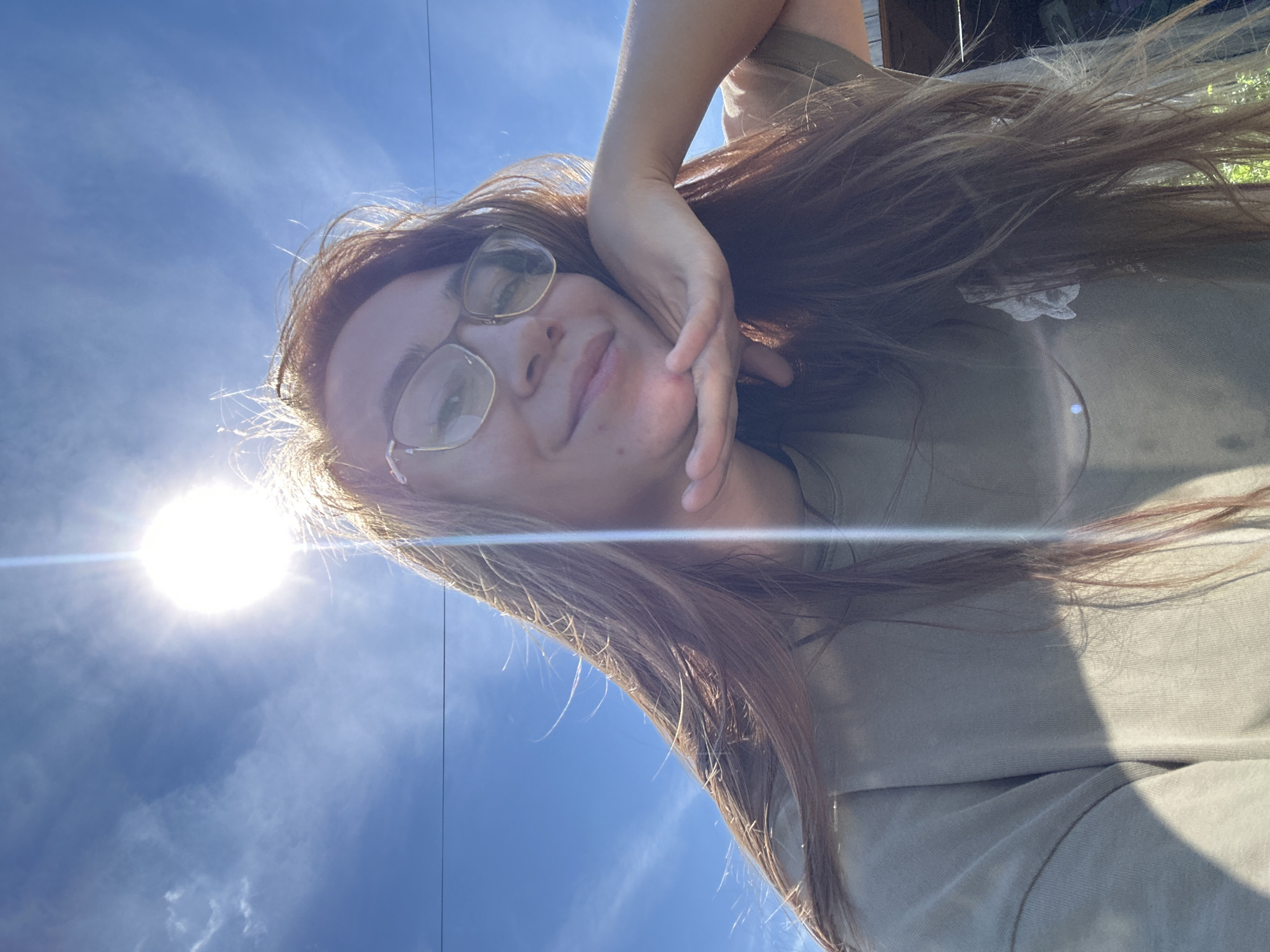 Back-to-back outdoor selfies in Kharnavy, Russia