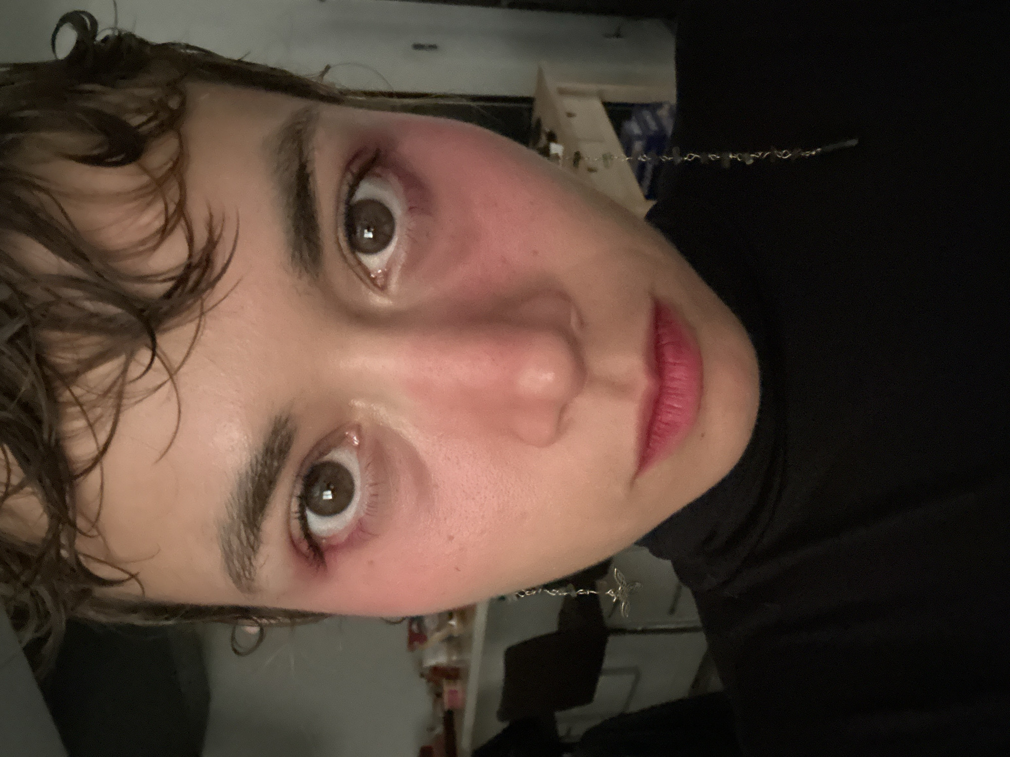 Portrait of flushed individual captured in Los Angeles