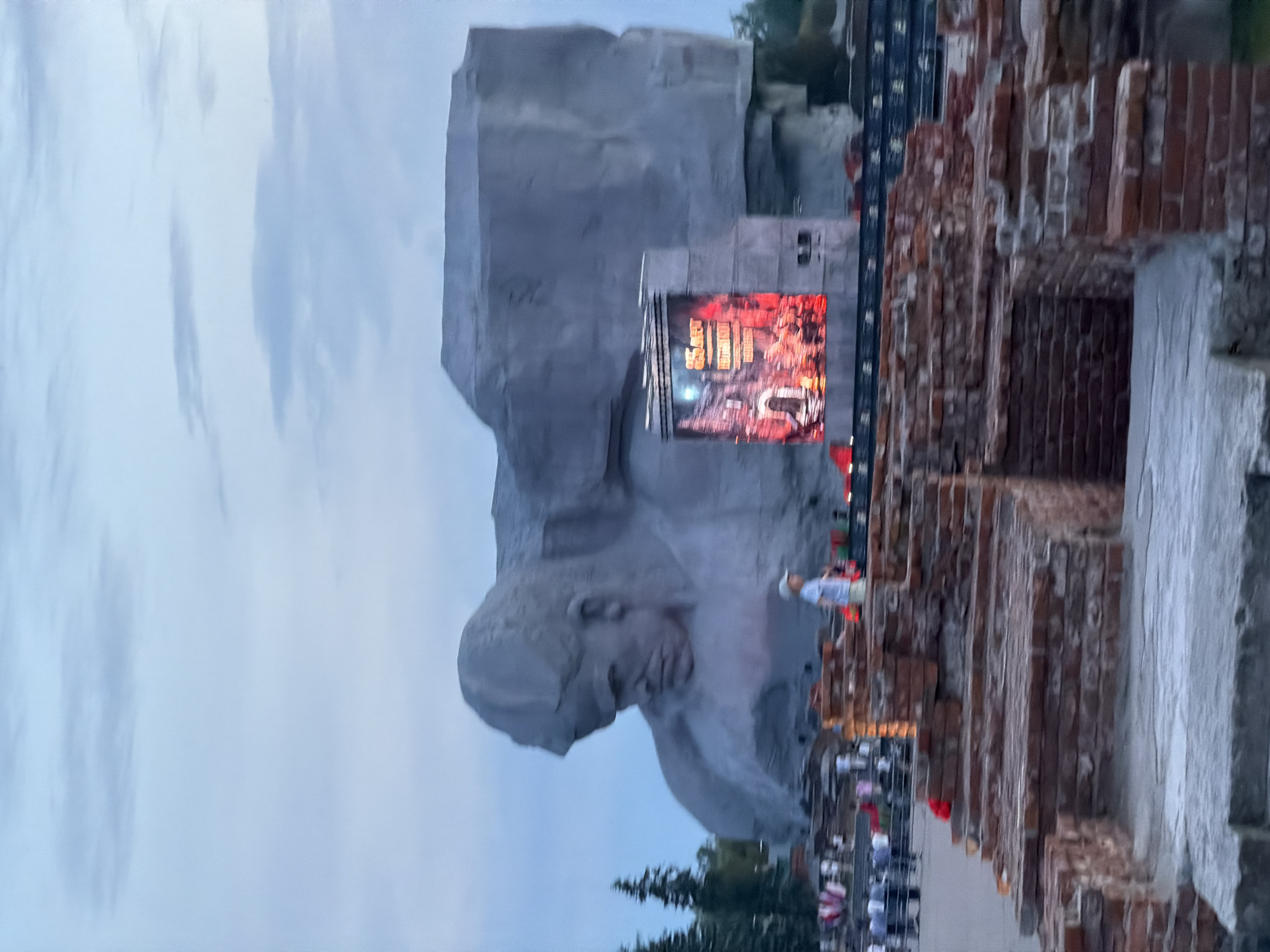 Evening at Brest Fortress, Belarus — monuments, moat, and outdoor crowds