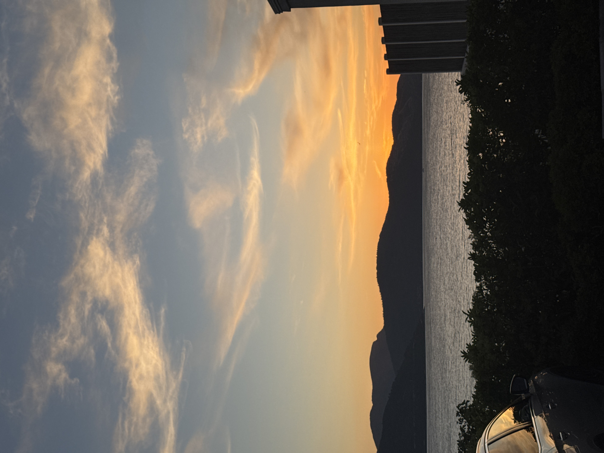 Sunset observed over Aegean Sea in Bodrum, Turkey