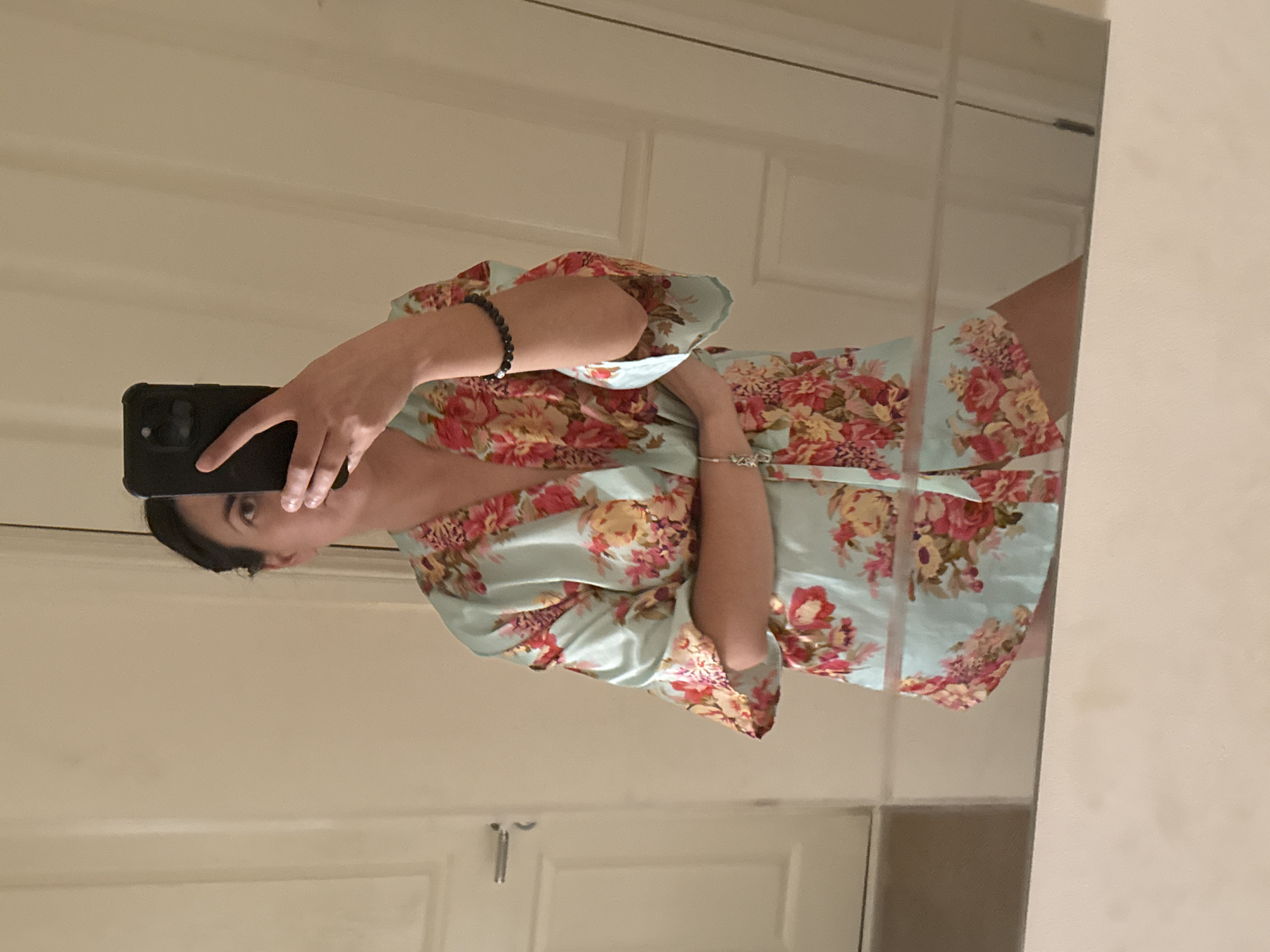 Mirror selfies during a relaxed getting-ready session at home