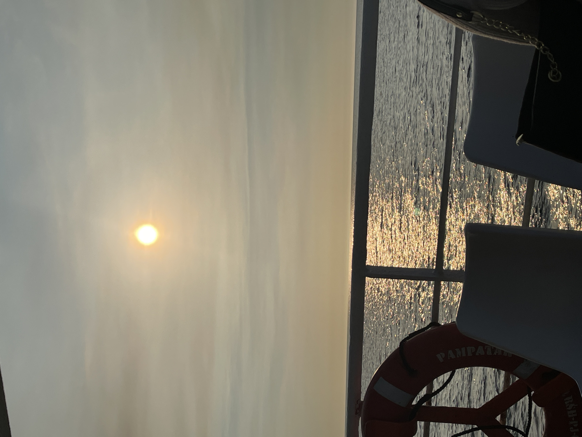 Sunset view captured from boat off Venezuela coast