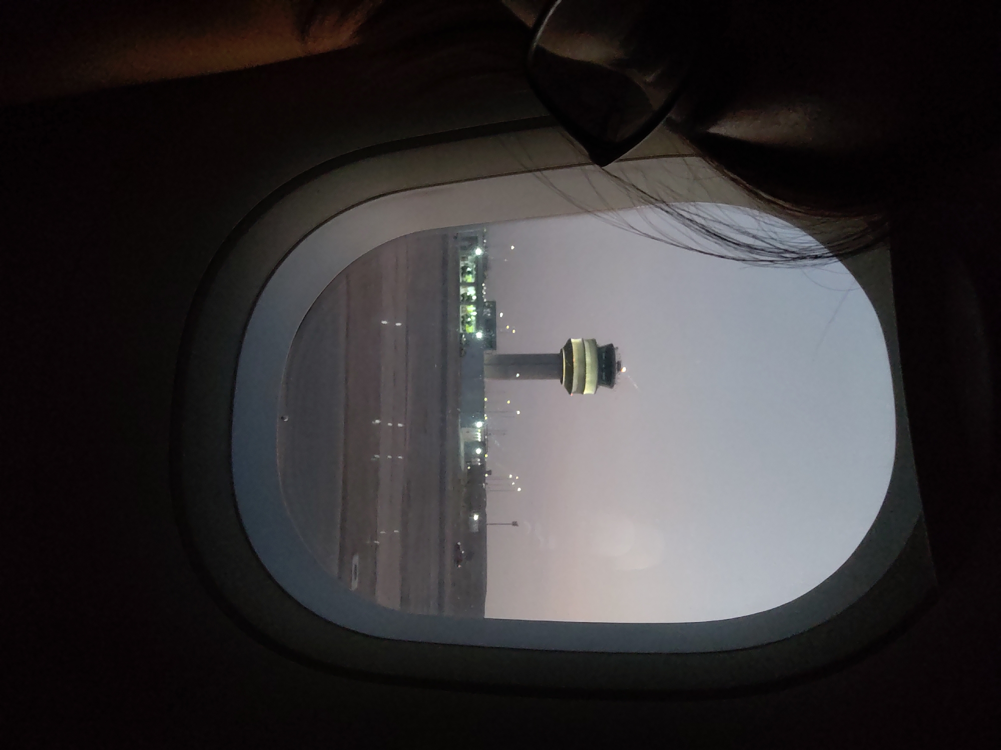 Evening arrival captured at Jorge Chávez International Airport, Peru