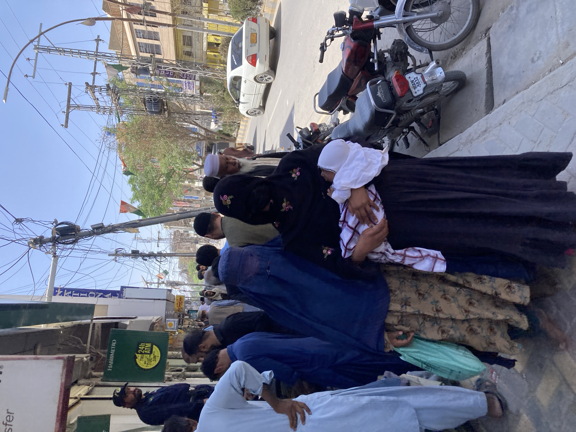 Group performs street prayers in Quetta, Pakistan
