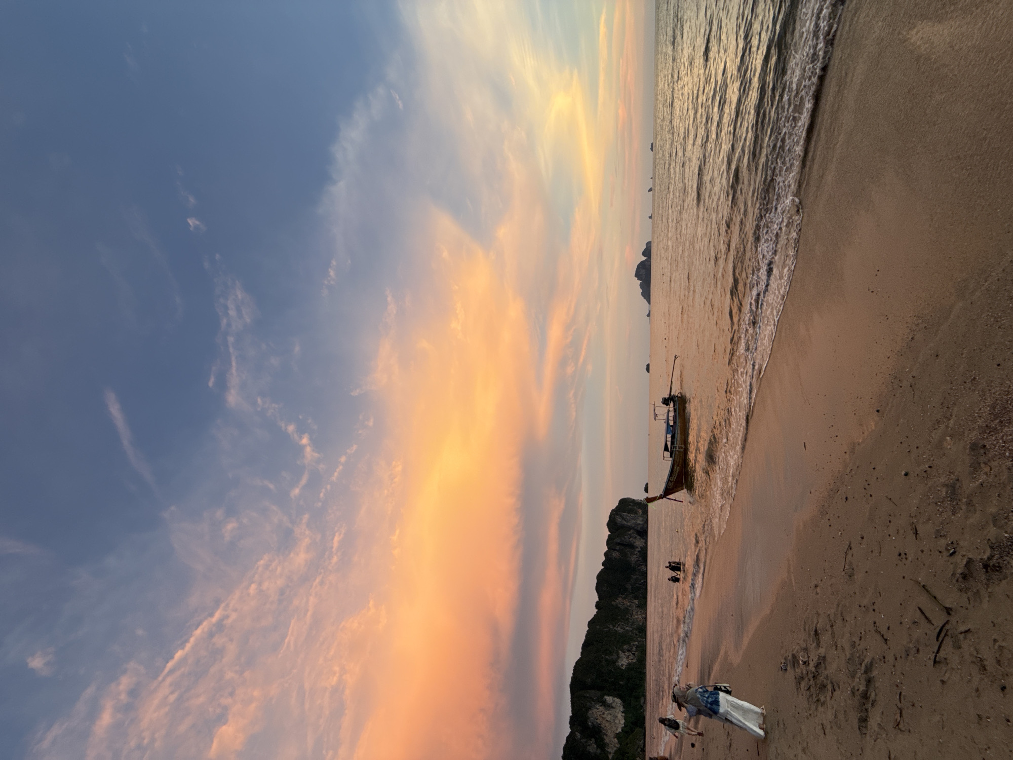 Sunset beach scene documented at Thailand's Ao Nang Beach
