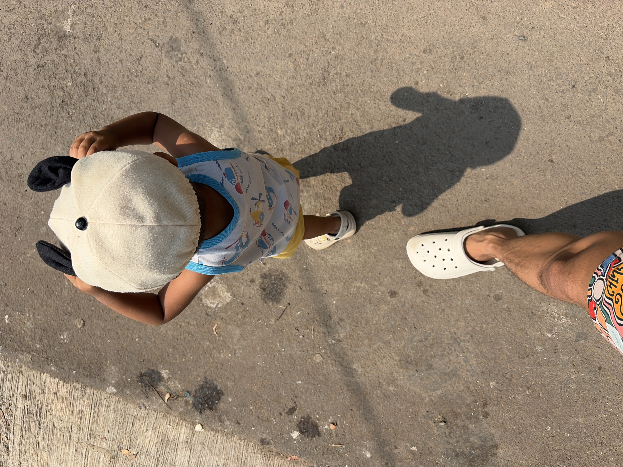 Convenience store trip with a kid in a panda hat, Denasri Kulon