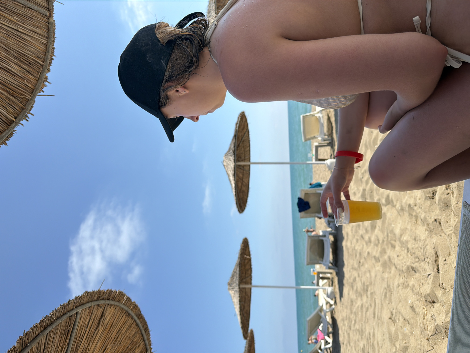 Beach relaxation captured in Serik, Turkey during sunny afternoon