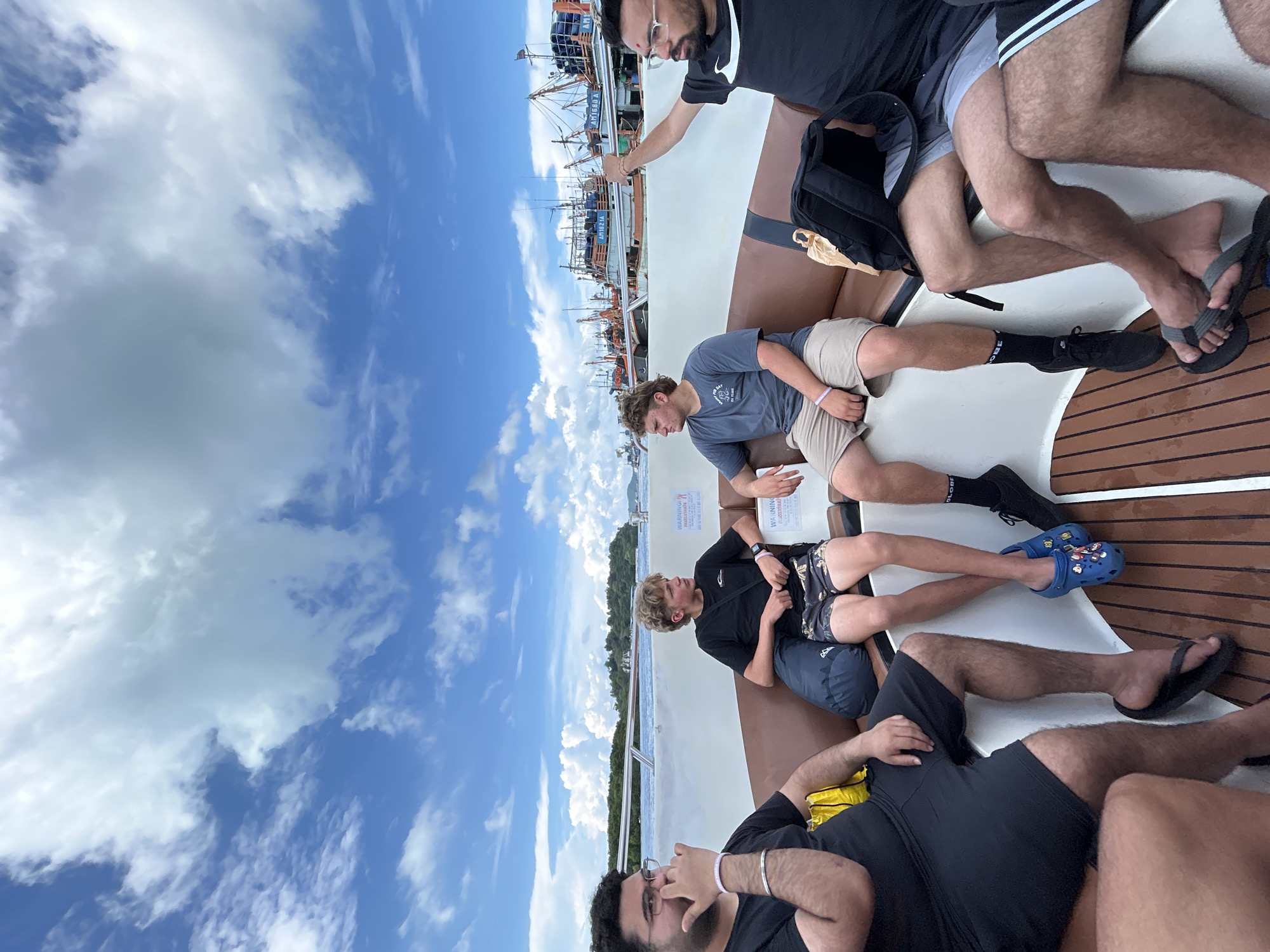 Boat trip through Ratsada waters on cloudy day