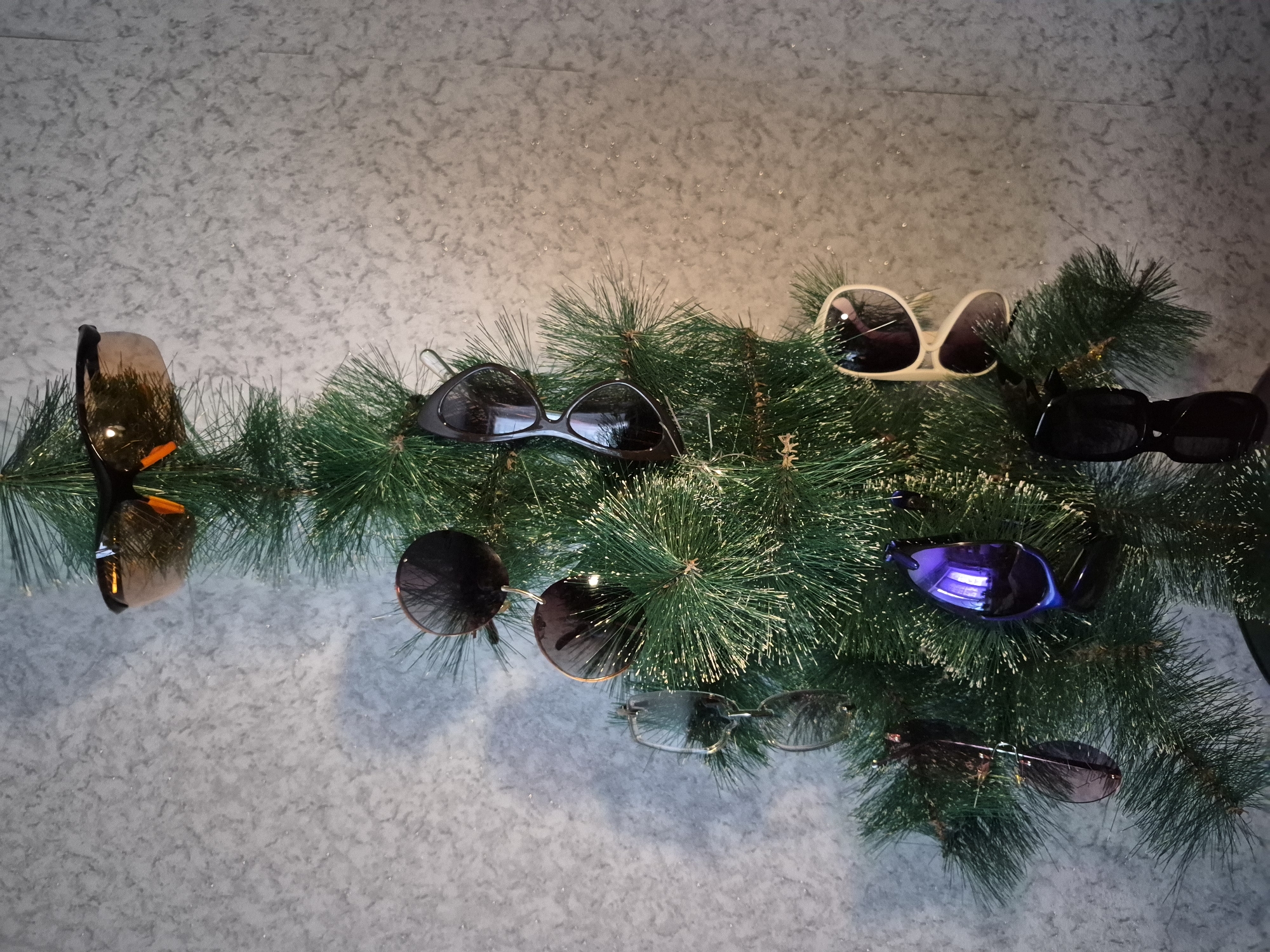 Urban afternoon snapshots feature sunglasses displays, pets, street scenes
