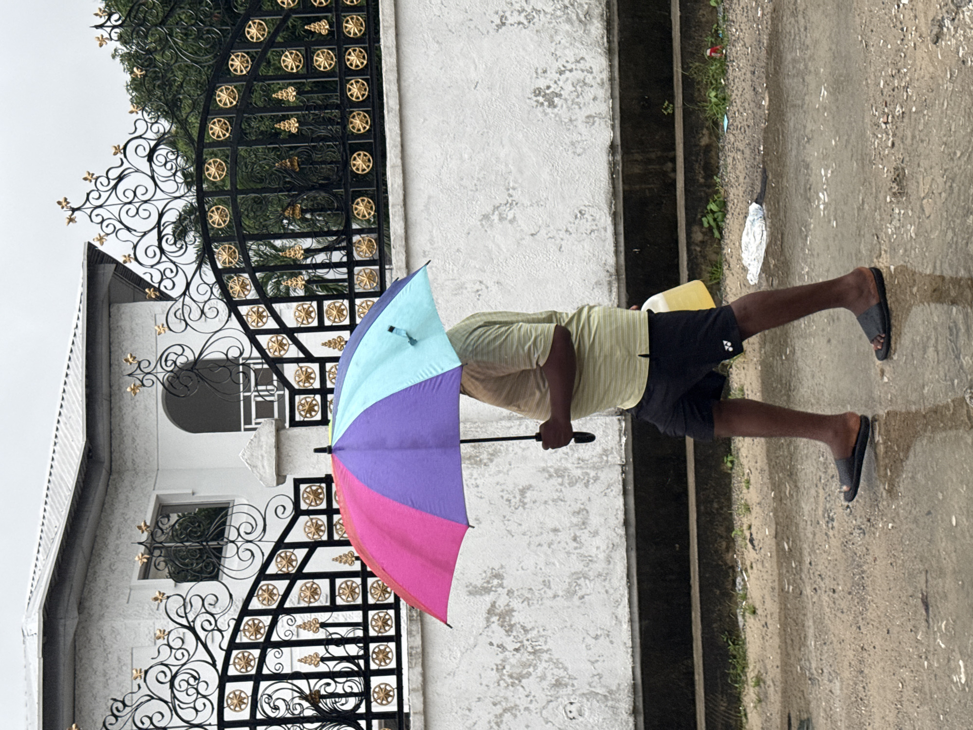 Morning cleanup activities observed in Ado, Nigeria after rainfall