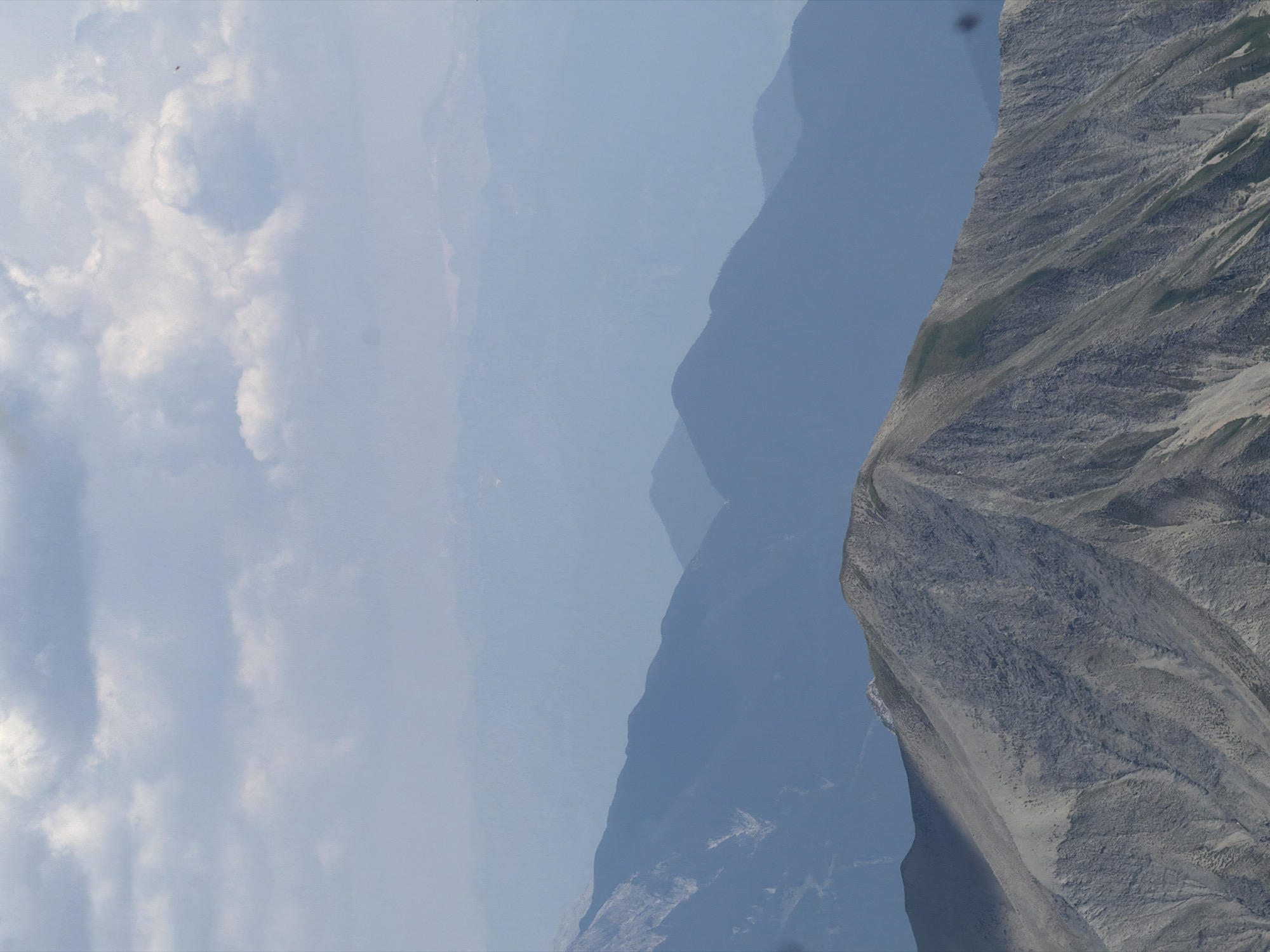 Up close with the Zugspitze on a hazy summer afternoon