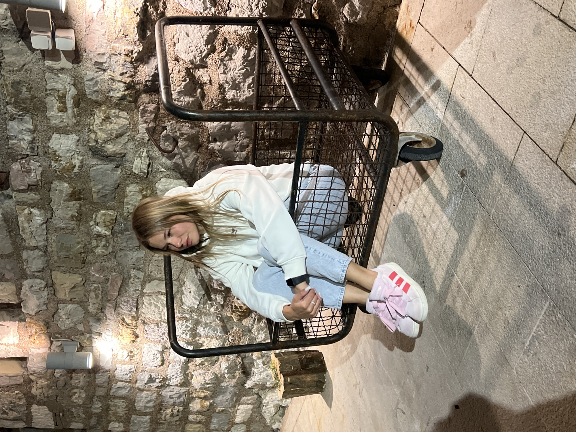 Evening stroll documented in coastal Petrovac, Montenegro resort town