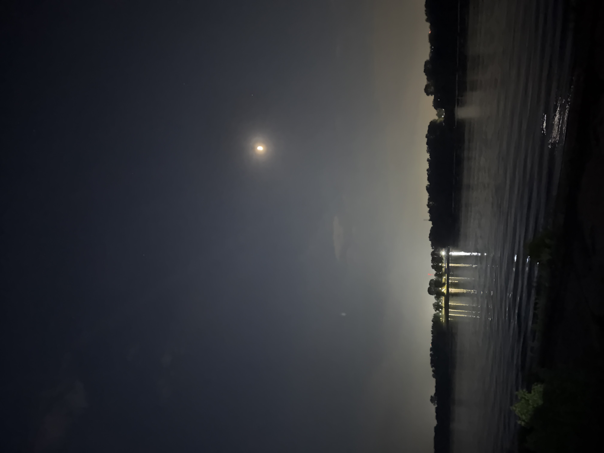 Moonlit river scenes documented in Nizhny Novgorod evening