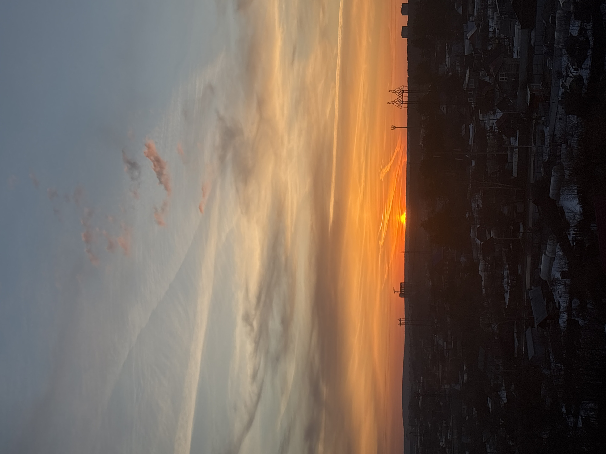Woman documents morning routine and sunset views in Chaikovsky