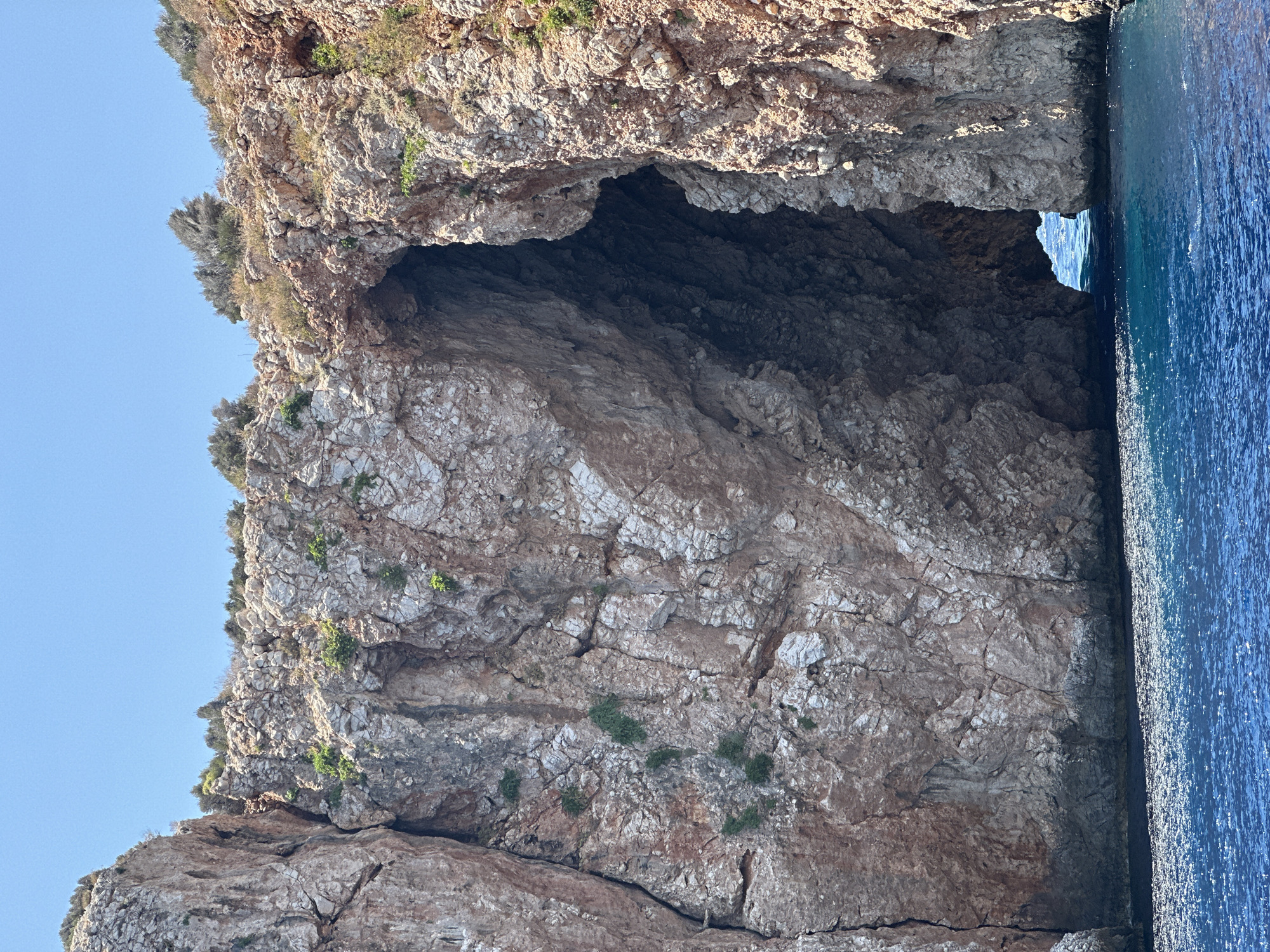 Sea caves and rock arches along the Turkish Mediterranean coast
