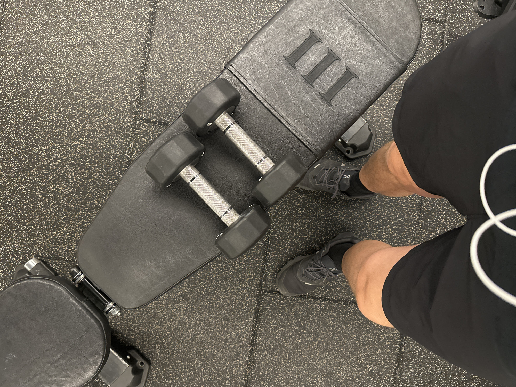 Morning gym session documented in central London
