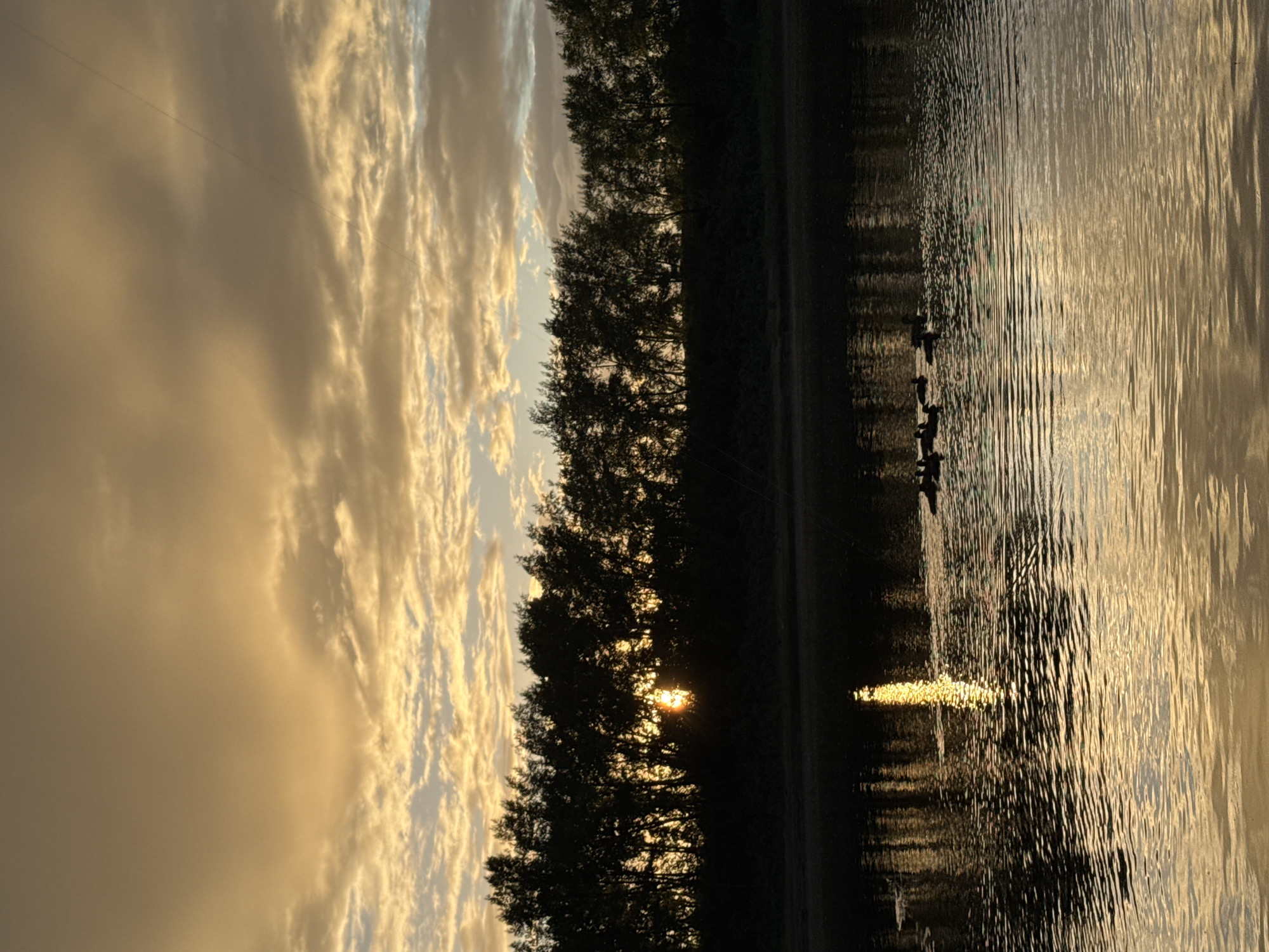 Golden hour on the Kama River: fishing, ducks, and sunset.
