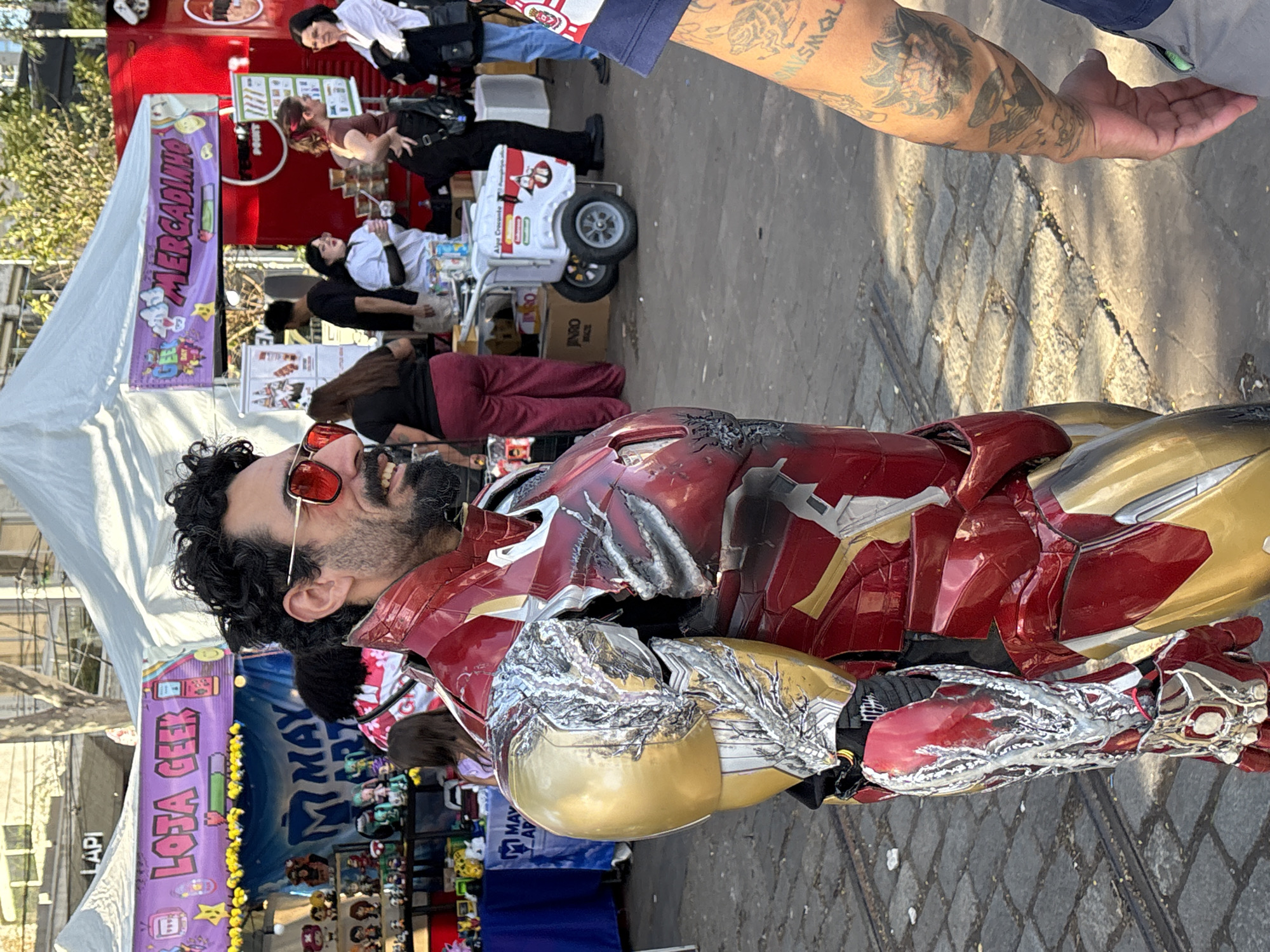 Iron Man costume spotted at São Paulo street market