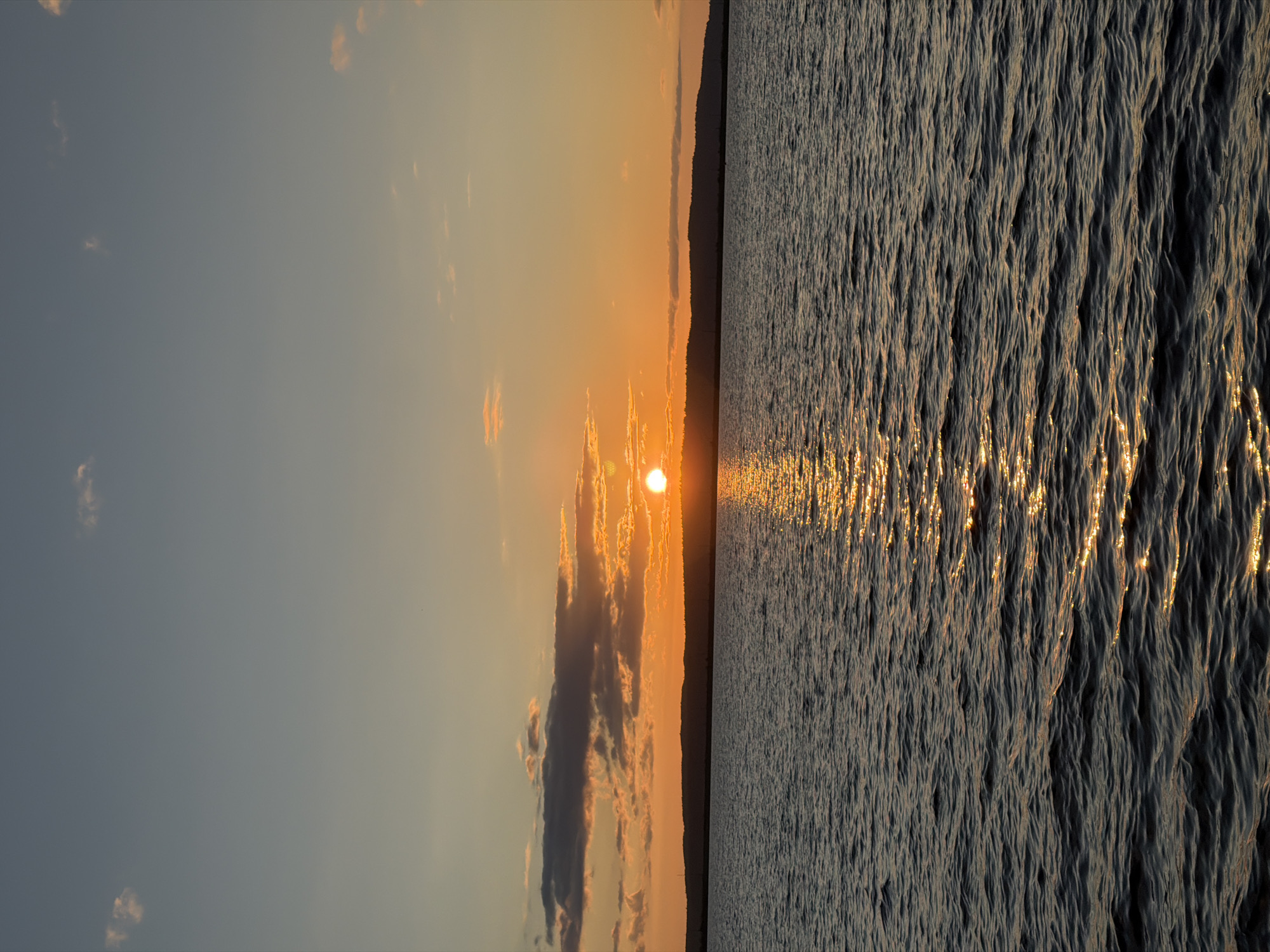Sunset documented along Kama River in Chaikovsky, Russia