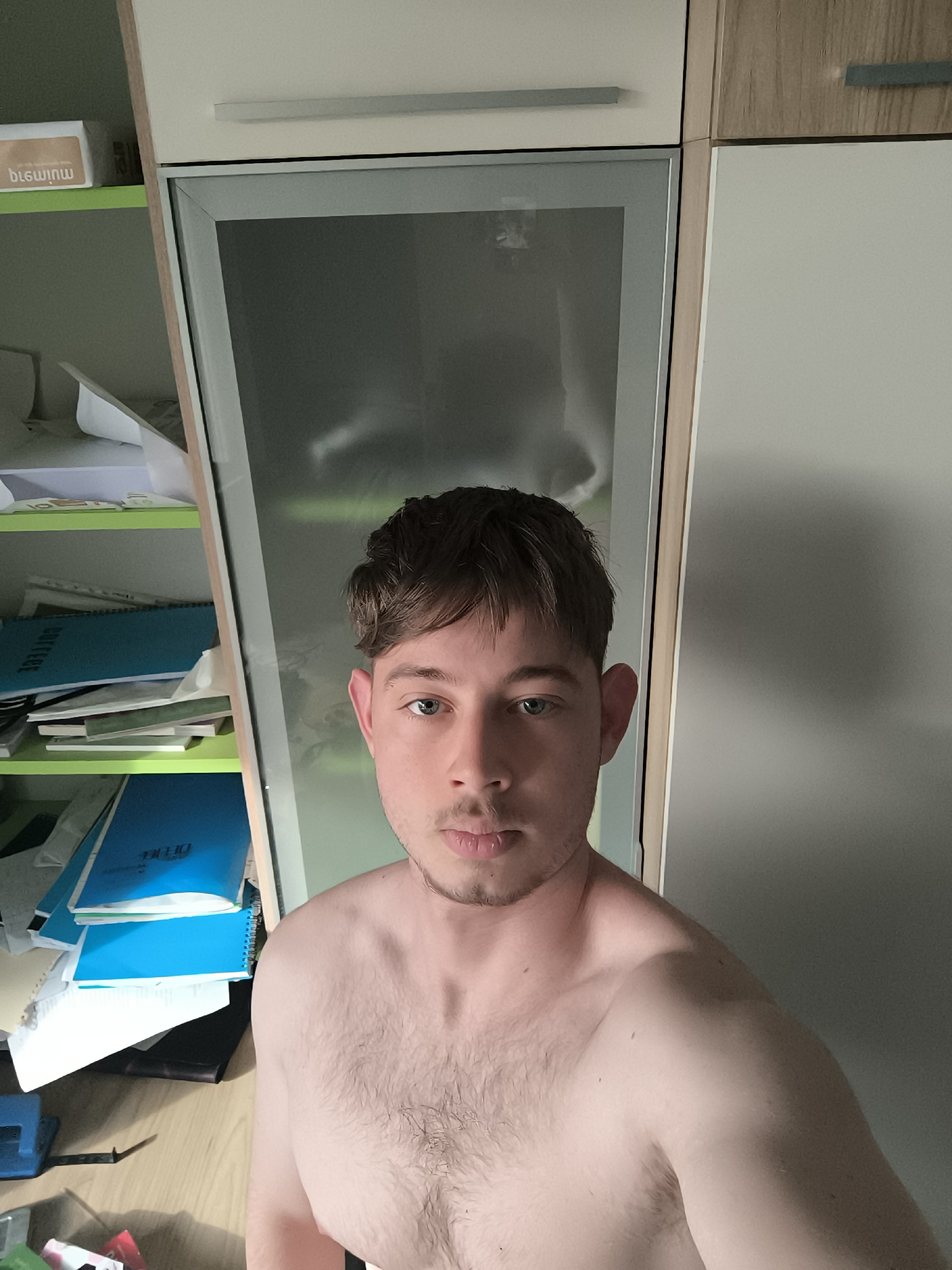 Man photographed taking selfies indoors in Sofia