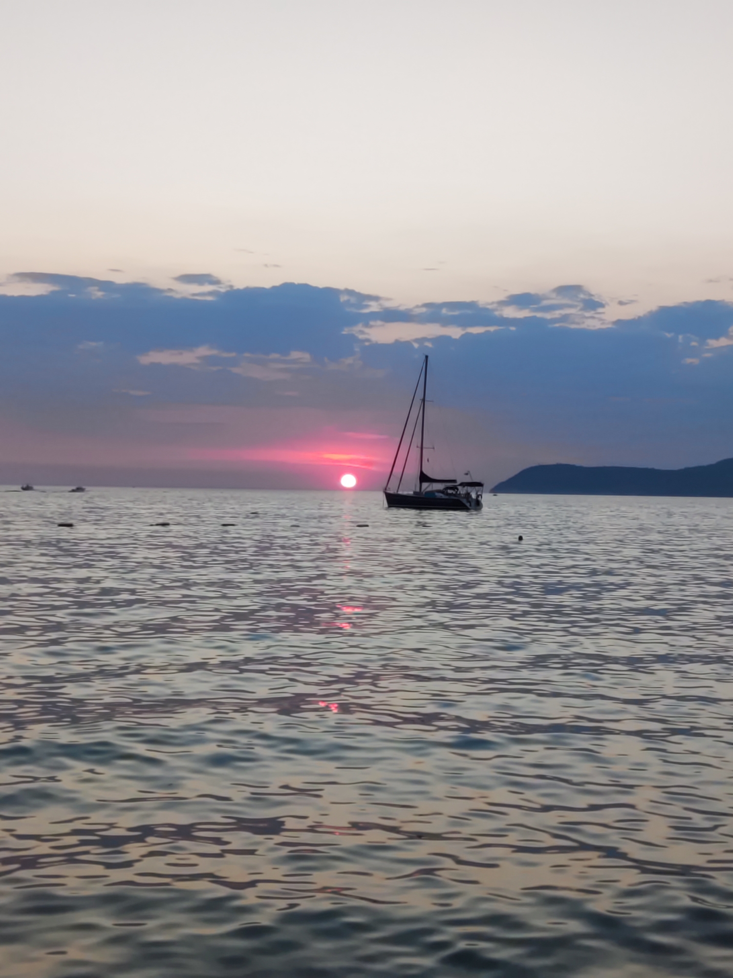 Adriatic sunset from the shores of Bar, Montenegro
