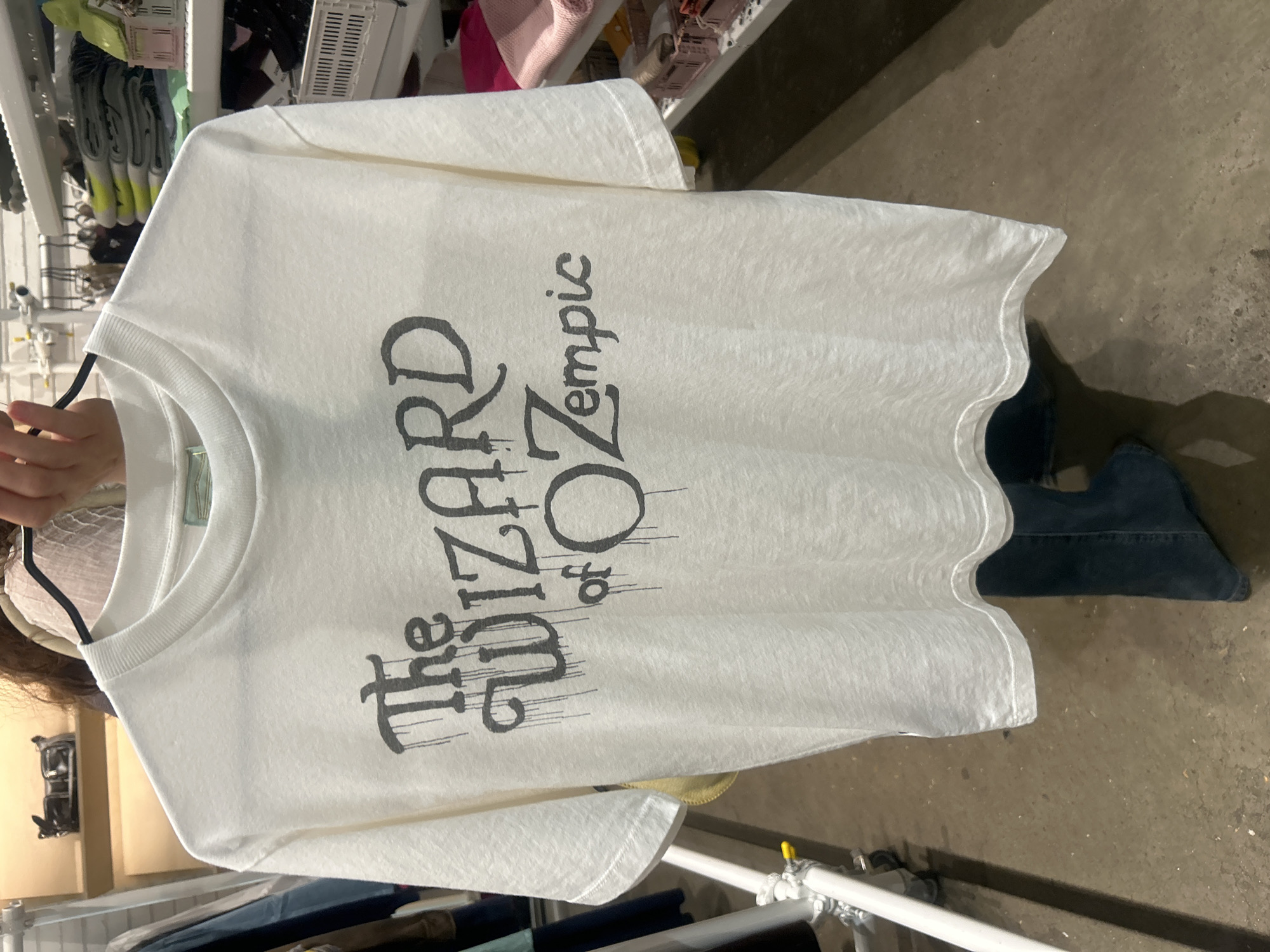 "Wizard of Ozempic" t-shirt spotted in London clothing display