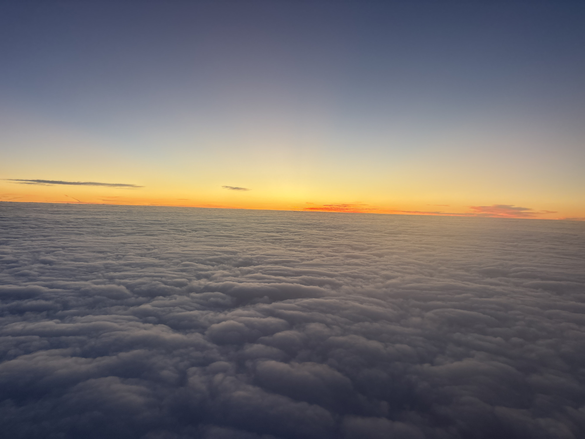 Sunset cloudscape documented over Buenos Aires skies