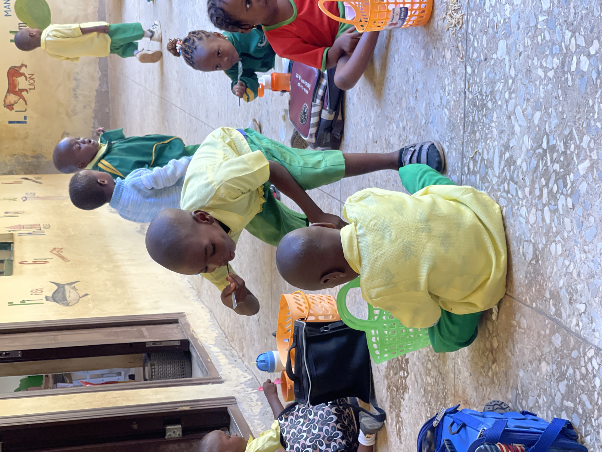 Preschoolers play during outdoor school time in Akwanga Nigeria