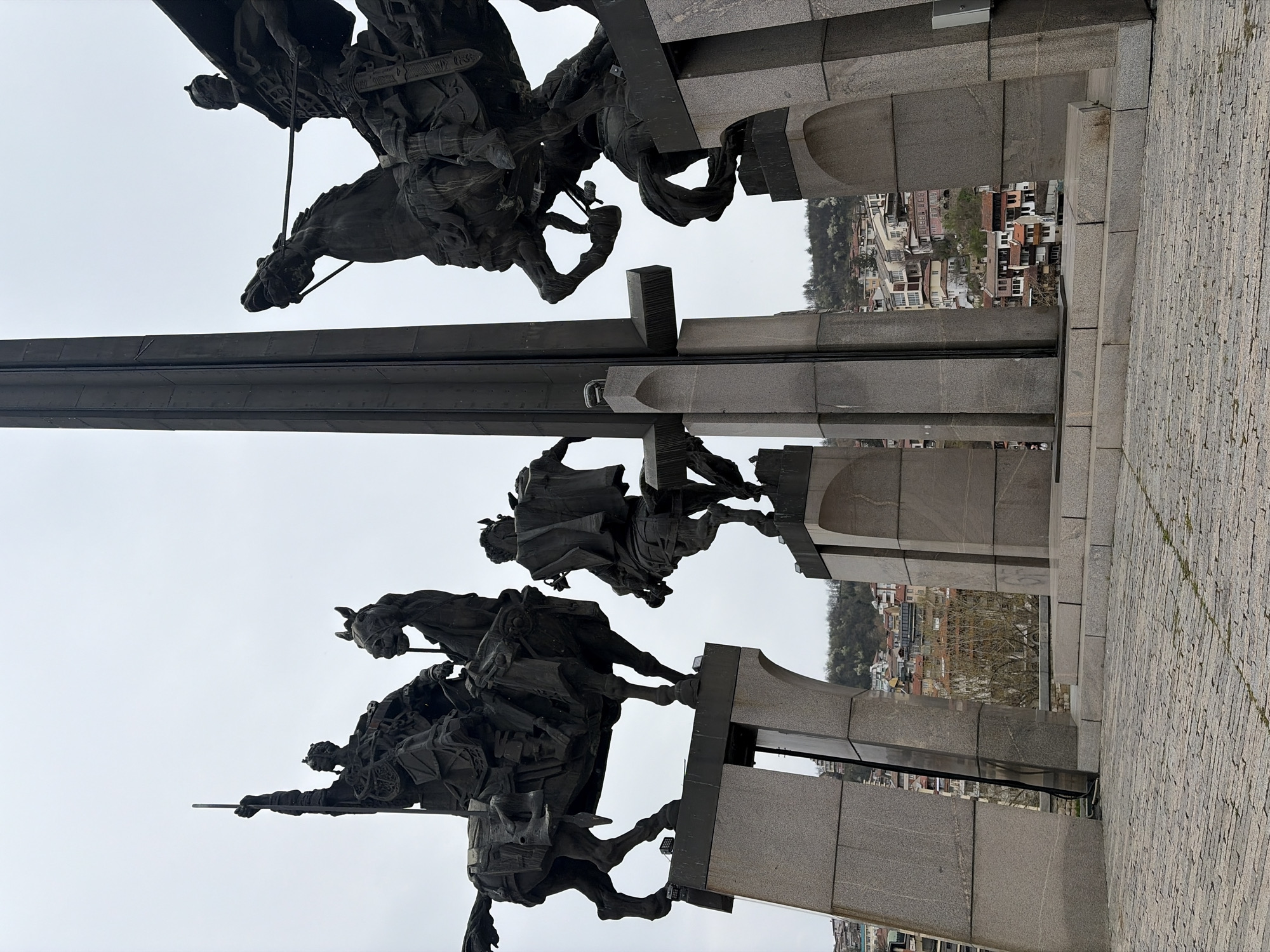 Horsemen monument documented in Veliko Tarnovo, Bulgaria