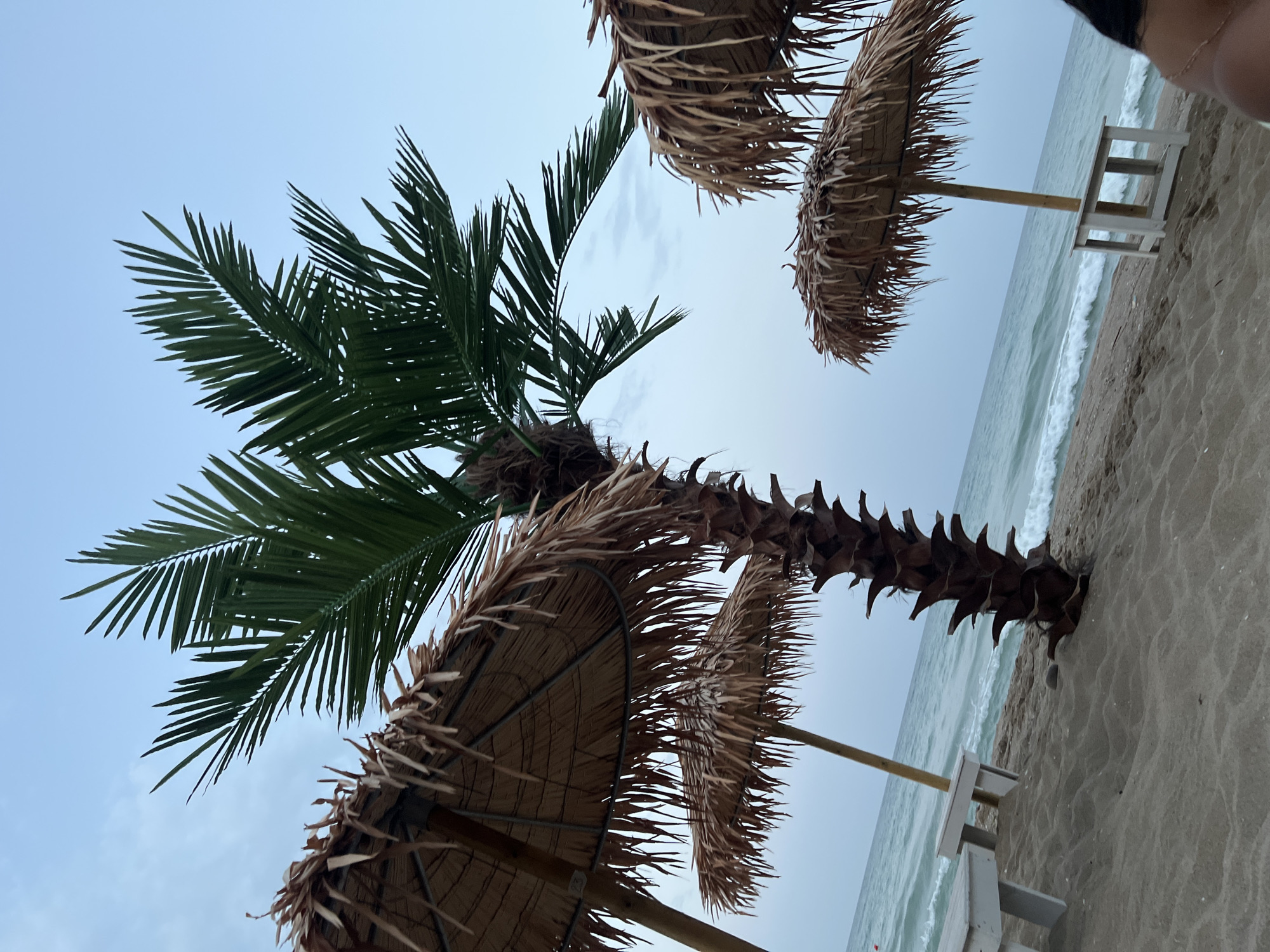 Overcast afternoon at a beachside setup in Obzor, Bulgaria
