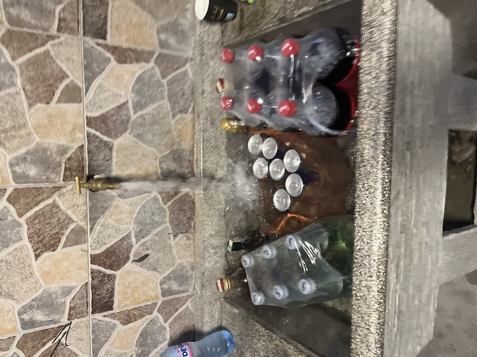Utility sink with brass tap documented in Pazardzhik