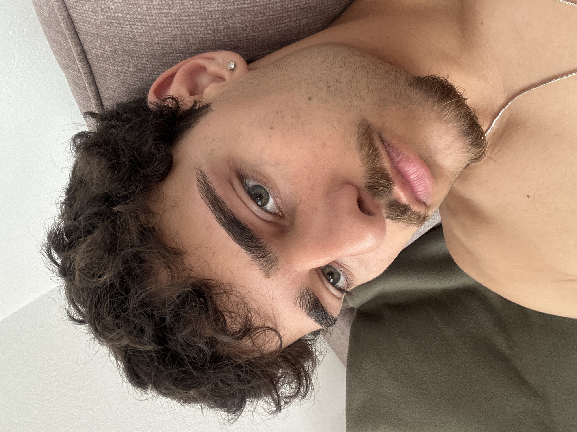 Young man photographed in close-up portraits in Troyan