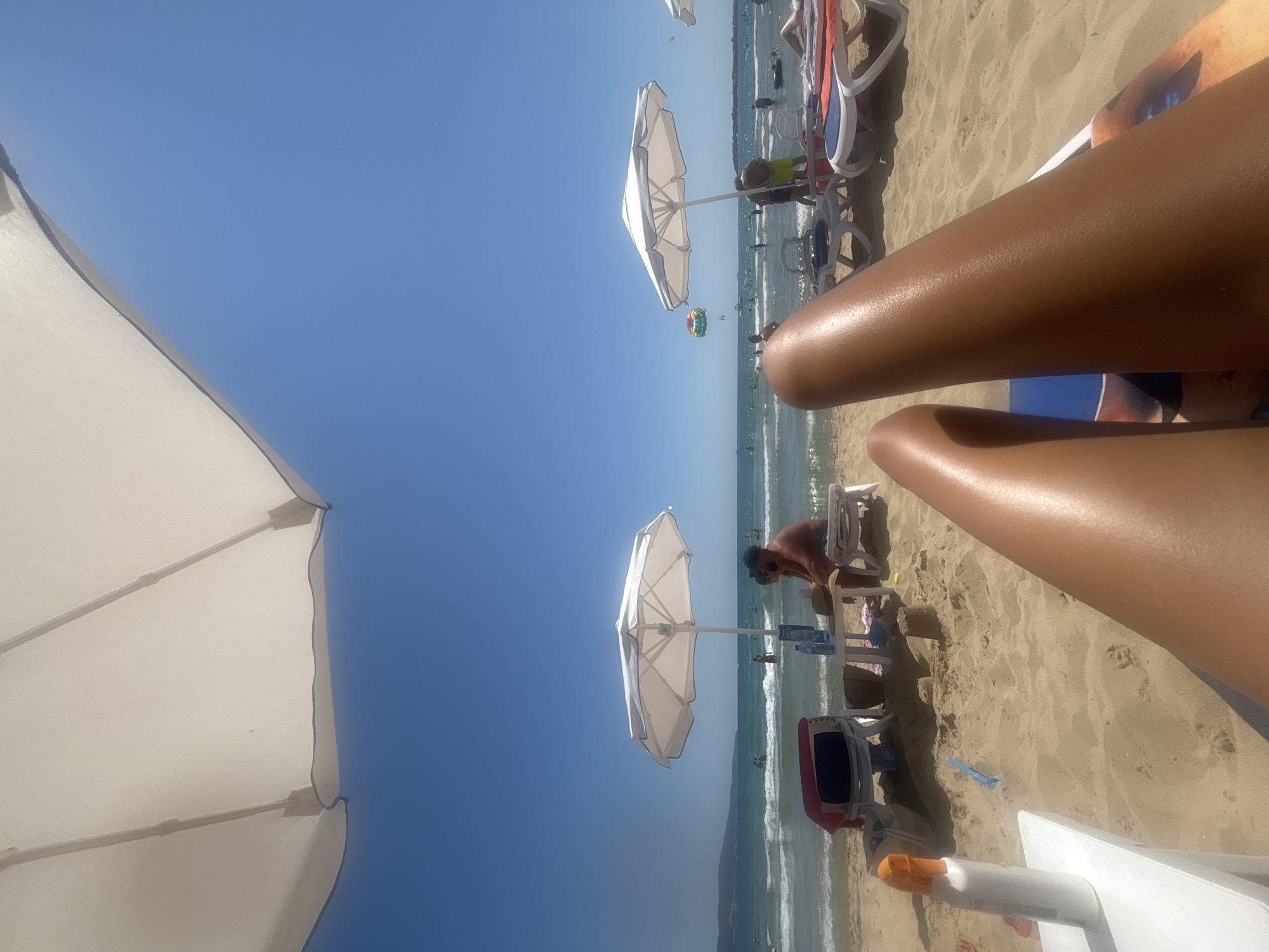 Lazy beach afternoon on the Black Sea in Nesebar