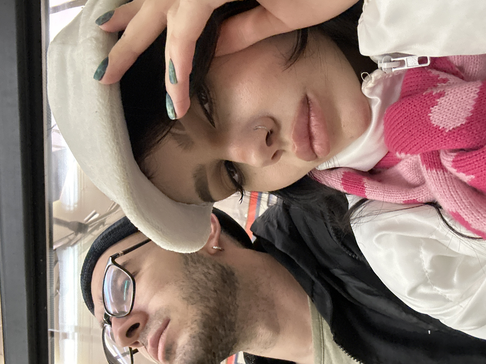 Two people take selfie in Moscow