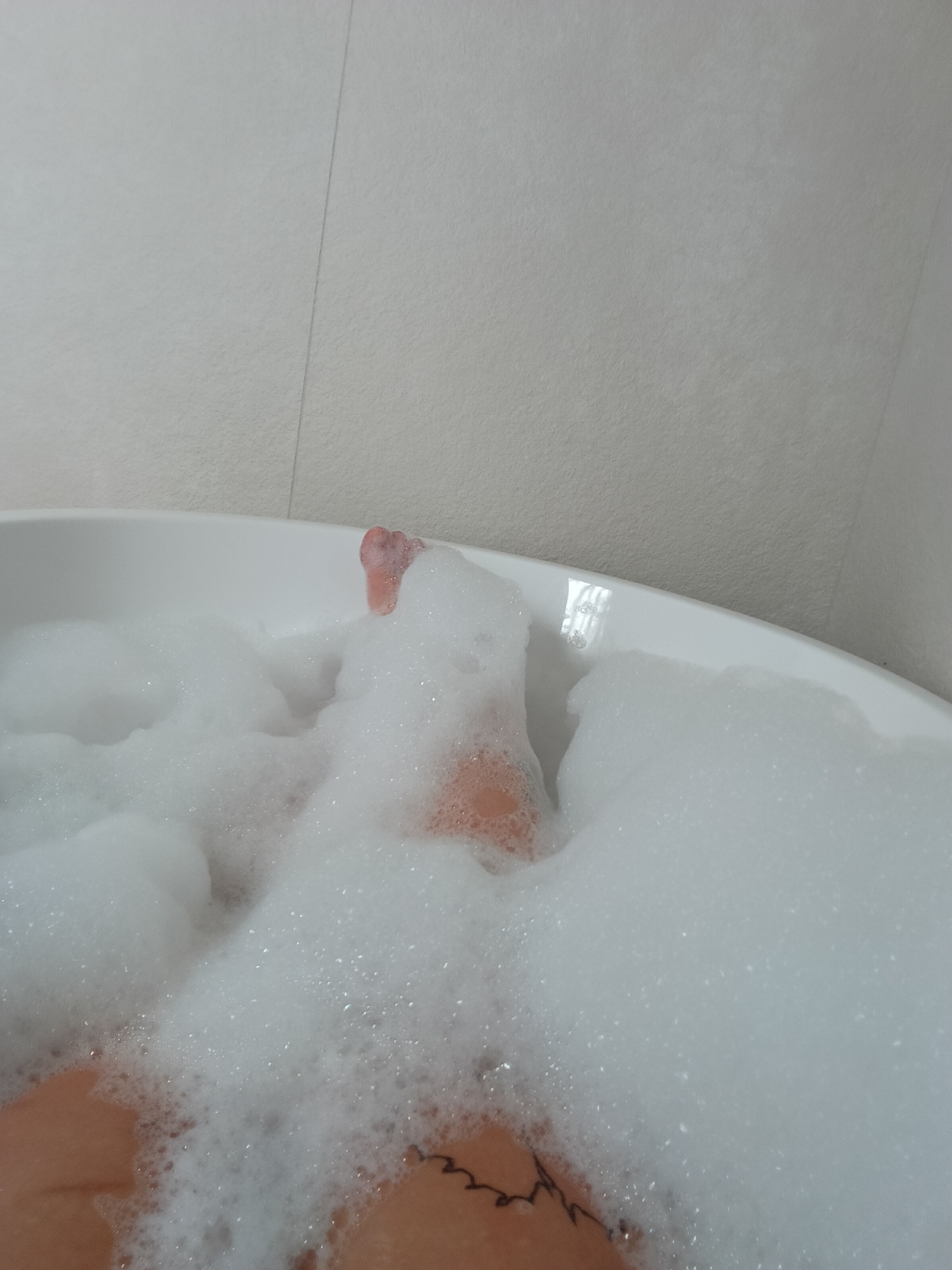 Late night bubble bath captured in Los Angeles