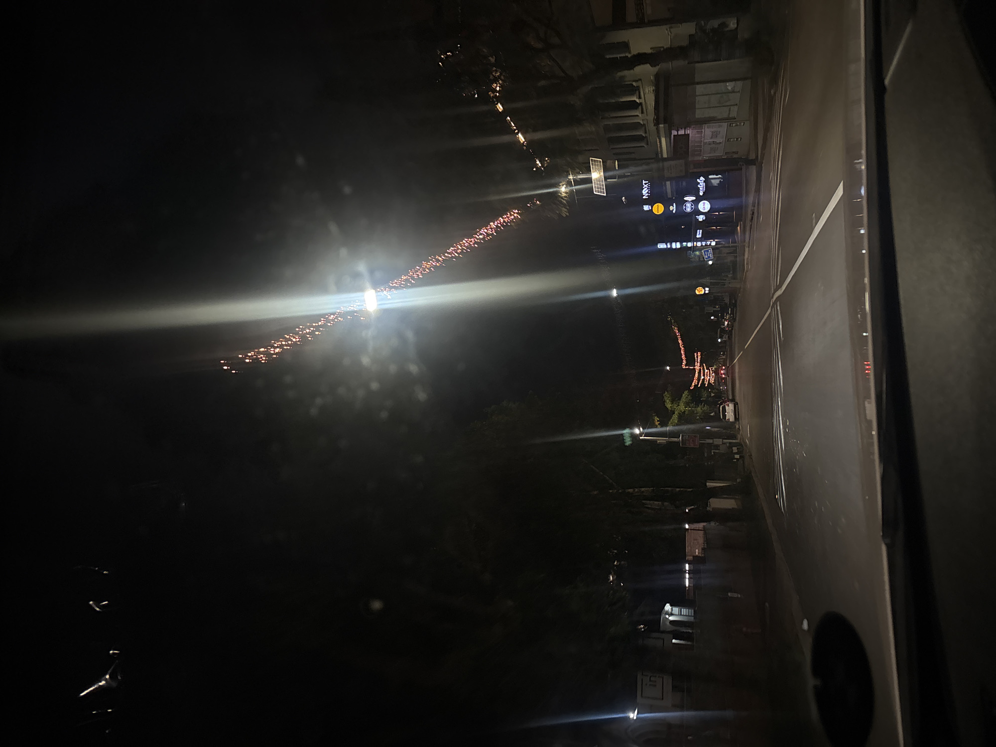 Nighttime drive through Durban commercial district captured in photos