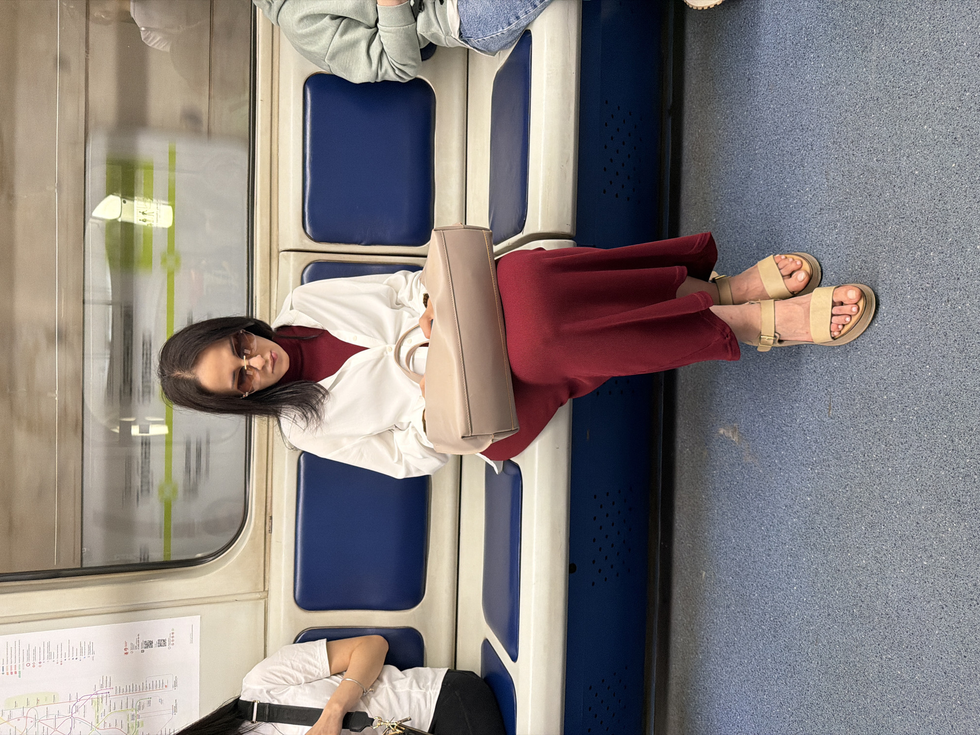 Morning commute inside the Moscow Metro system