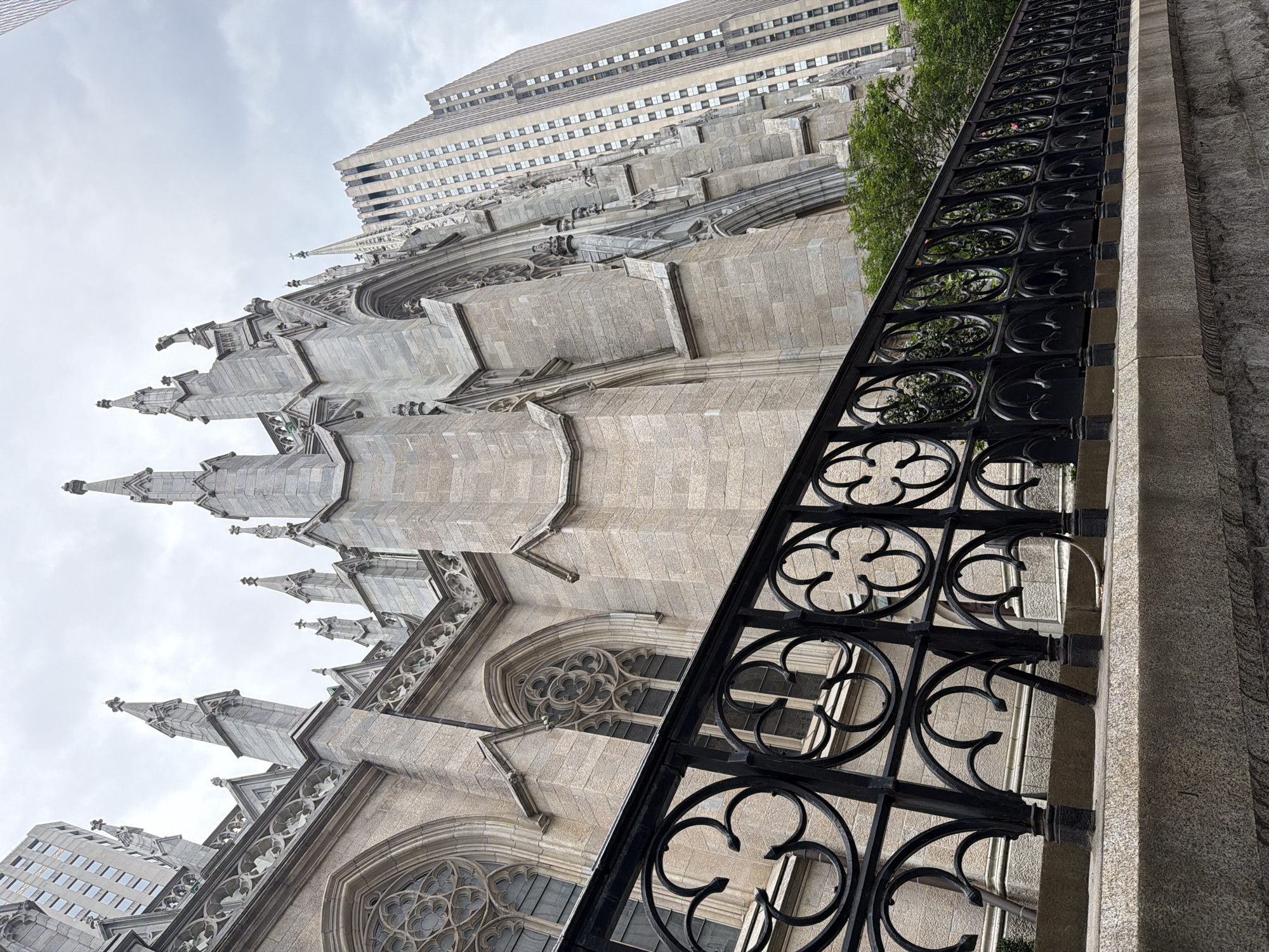Person documents visit to St. Patrick's Cathedral area