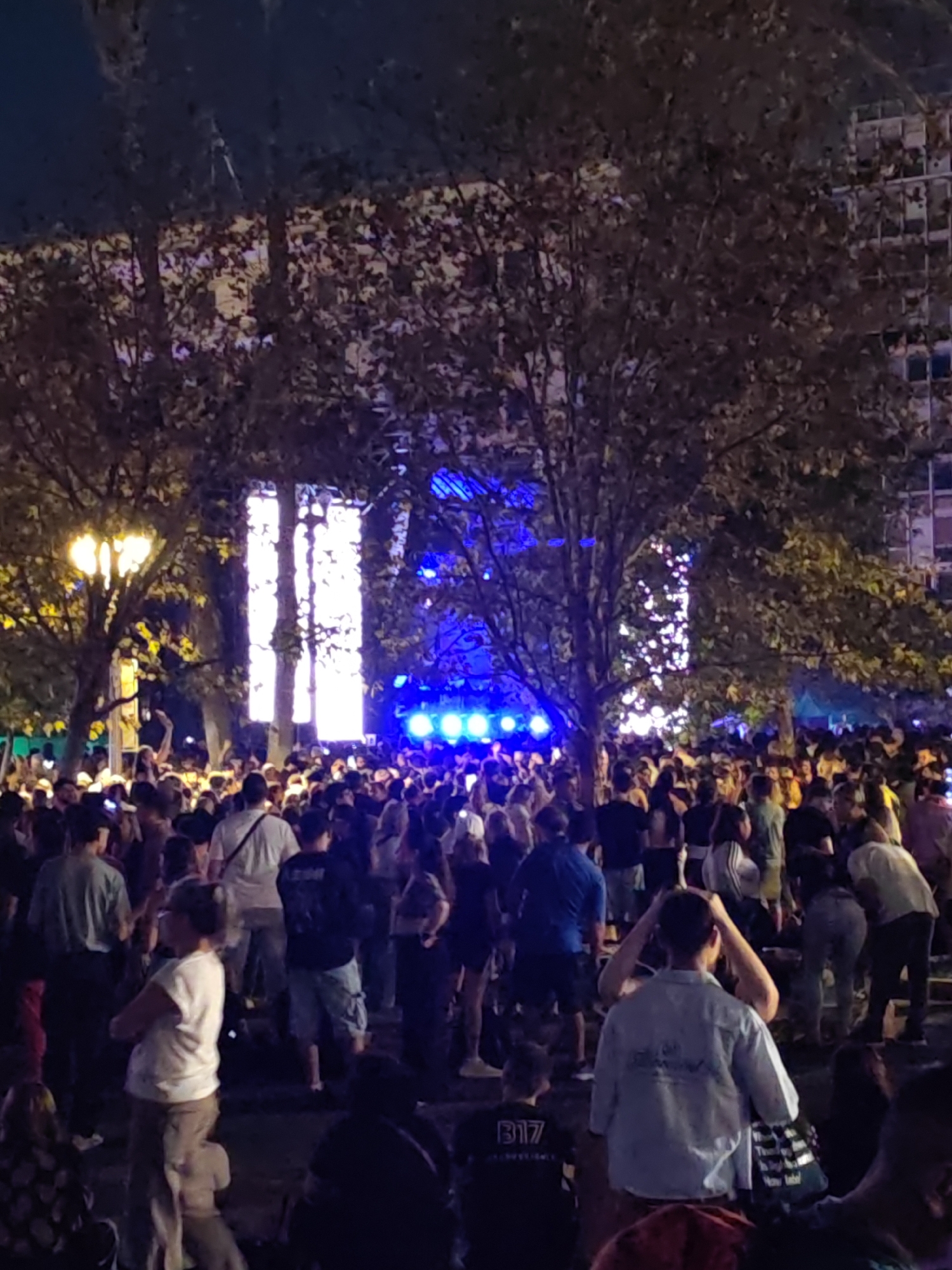 Large crowd gathers for nighttime event in Buenos Aires