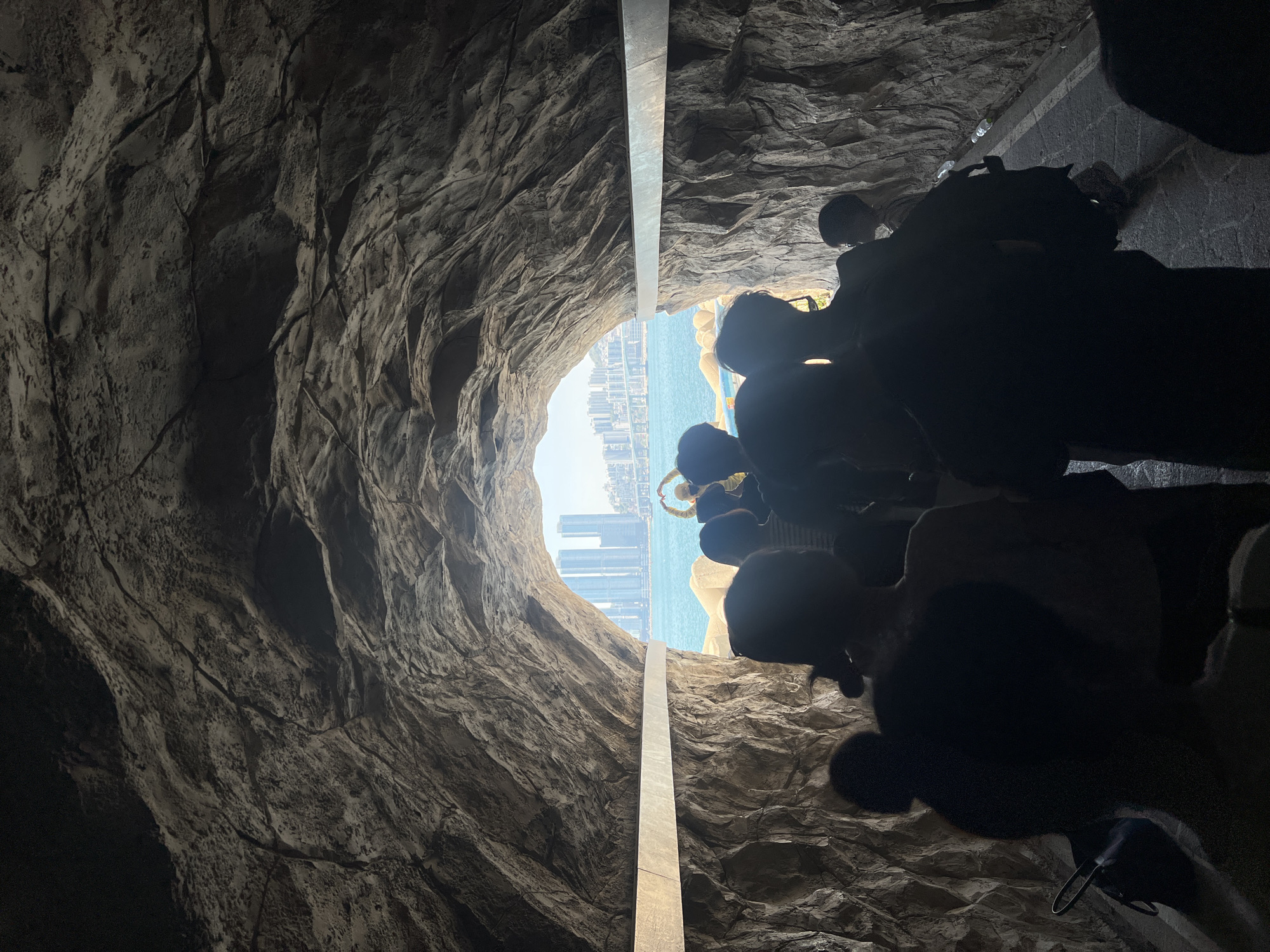 Cave interior with ocean view photographed in Busan