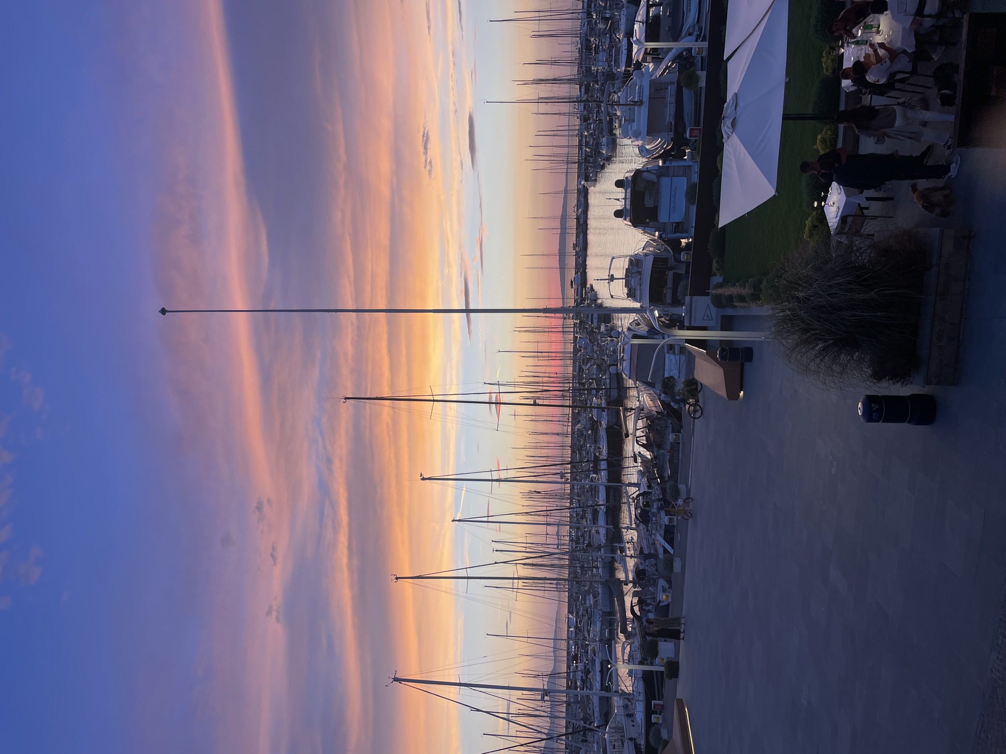 Punta Ala marina at golden hour, masts and color everywhere